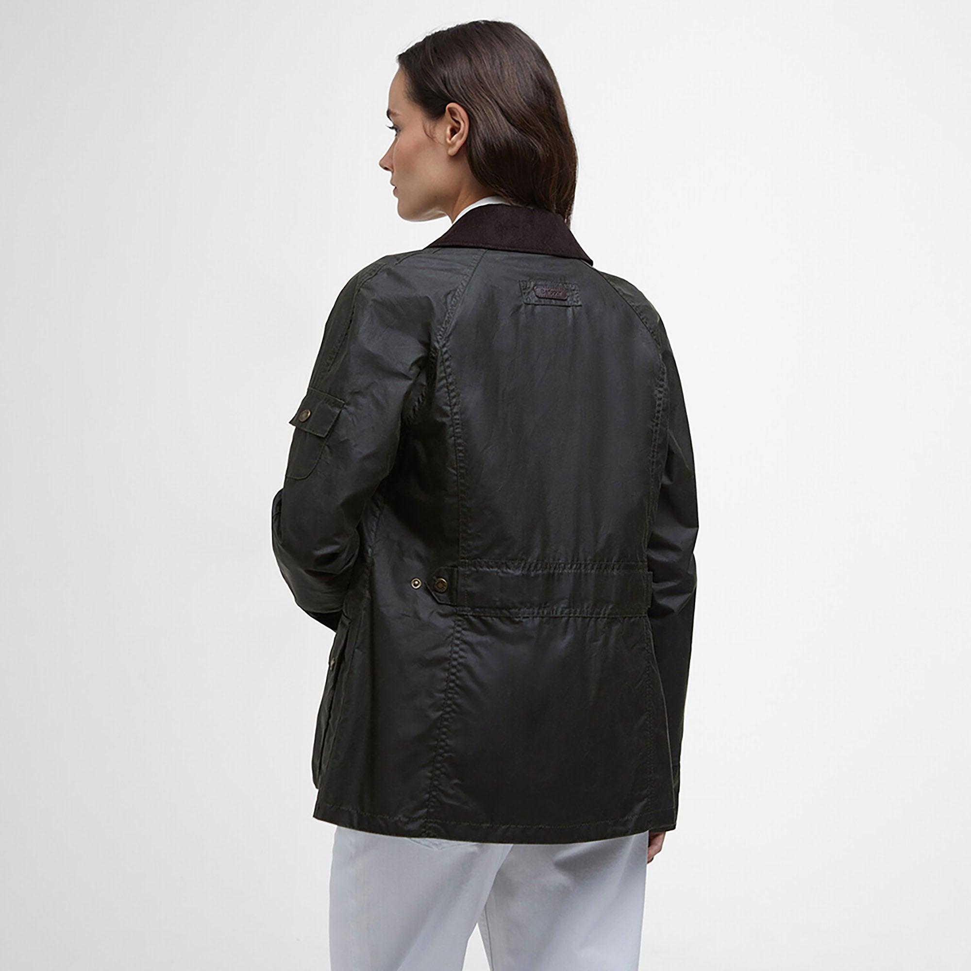 Product image 4 of 9 of Barbour Women's Arlo Utility Wax Jacket - Archive Olive/Ancient Tartan