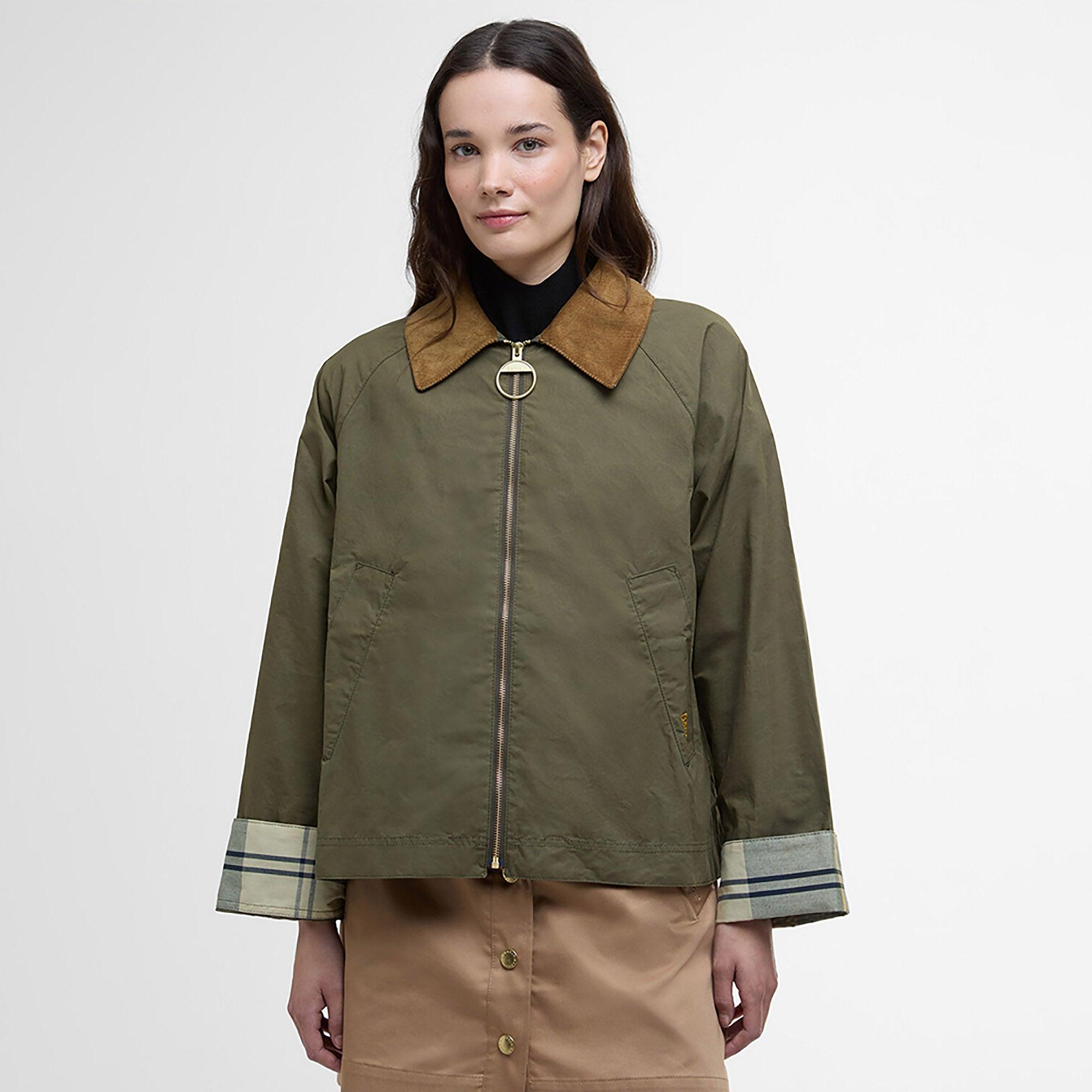 Product image 2 of 7 of Barbour Women's Caitlin Showerproof Jacket - Dusky Green/Ancient Tartan