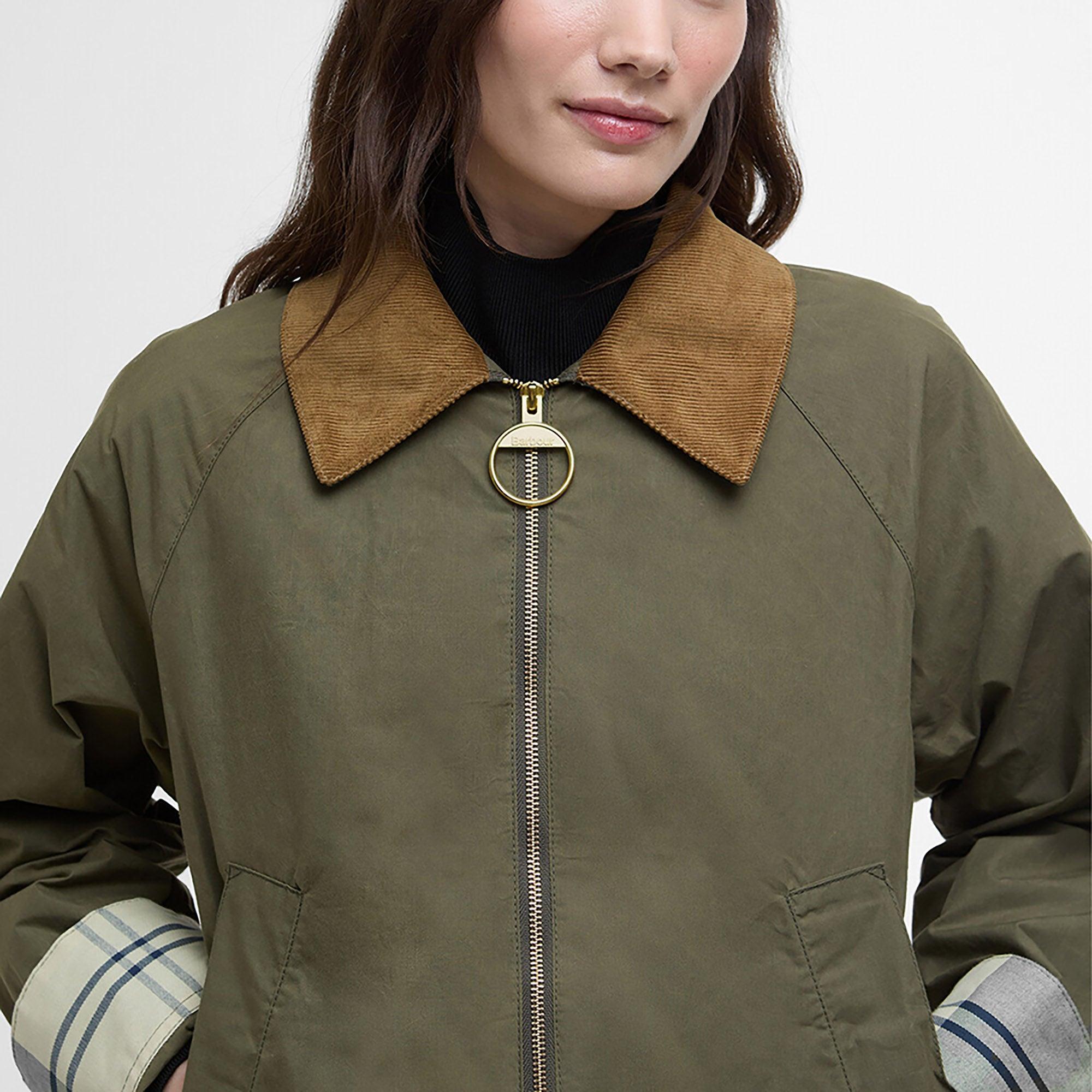 Product image 5 of 7 of Barbour Women's Caitlin Showerproof Jacket - Dusky Green/Ancient Tartan