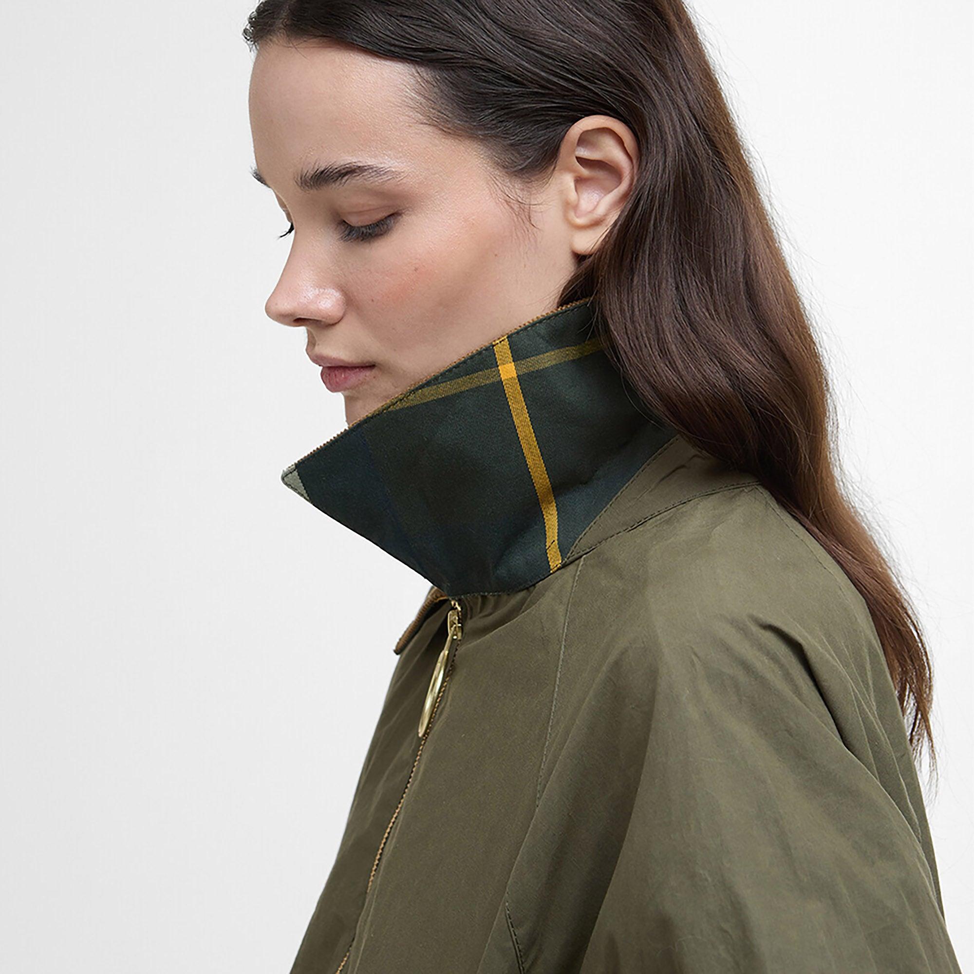 Product image 6 of 7 of Barbour Women's Caitlin Showerproof Jacket - Dusky Green/Ancient Tartan