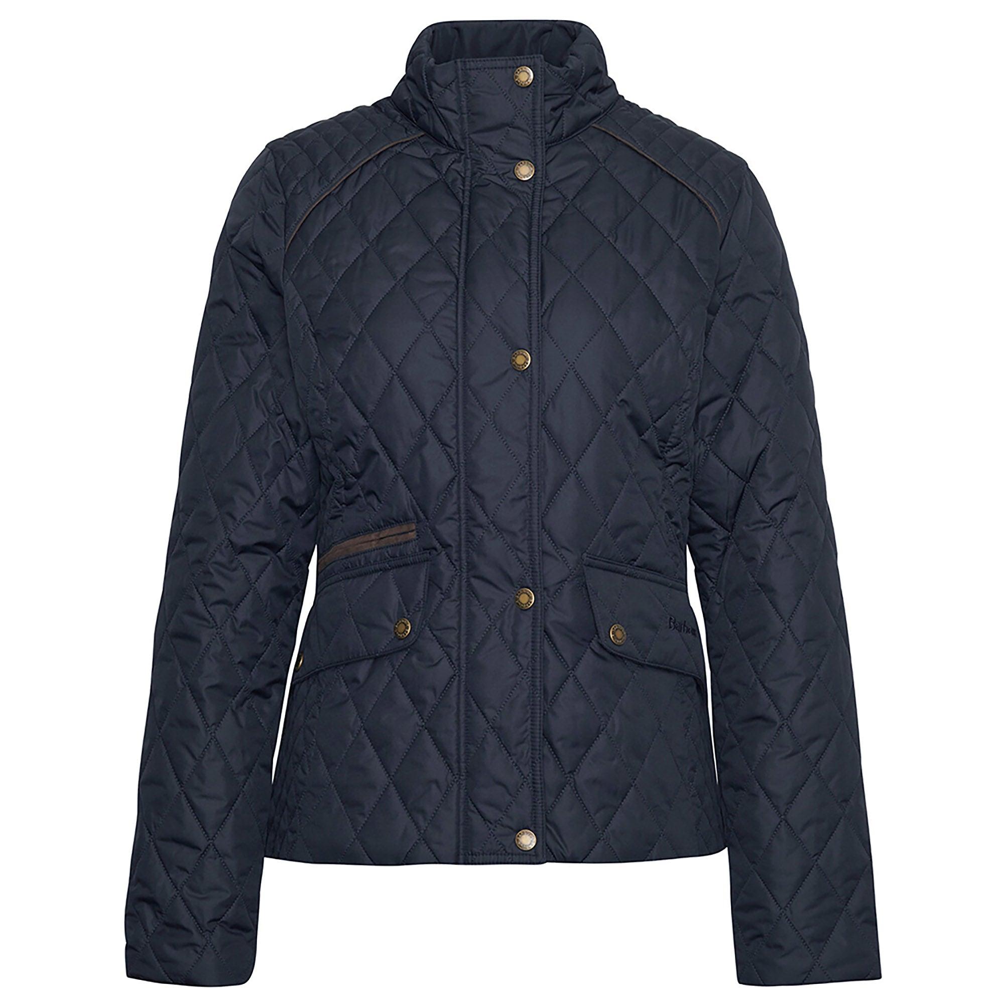 Product image 1 of 9 of Barbour Women's Crawford Cavalry Quilted Jacket - Dark Navy/Ancient Tartan
