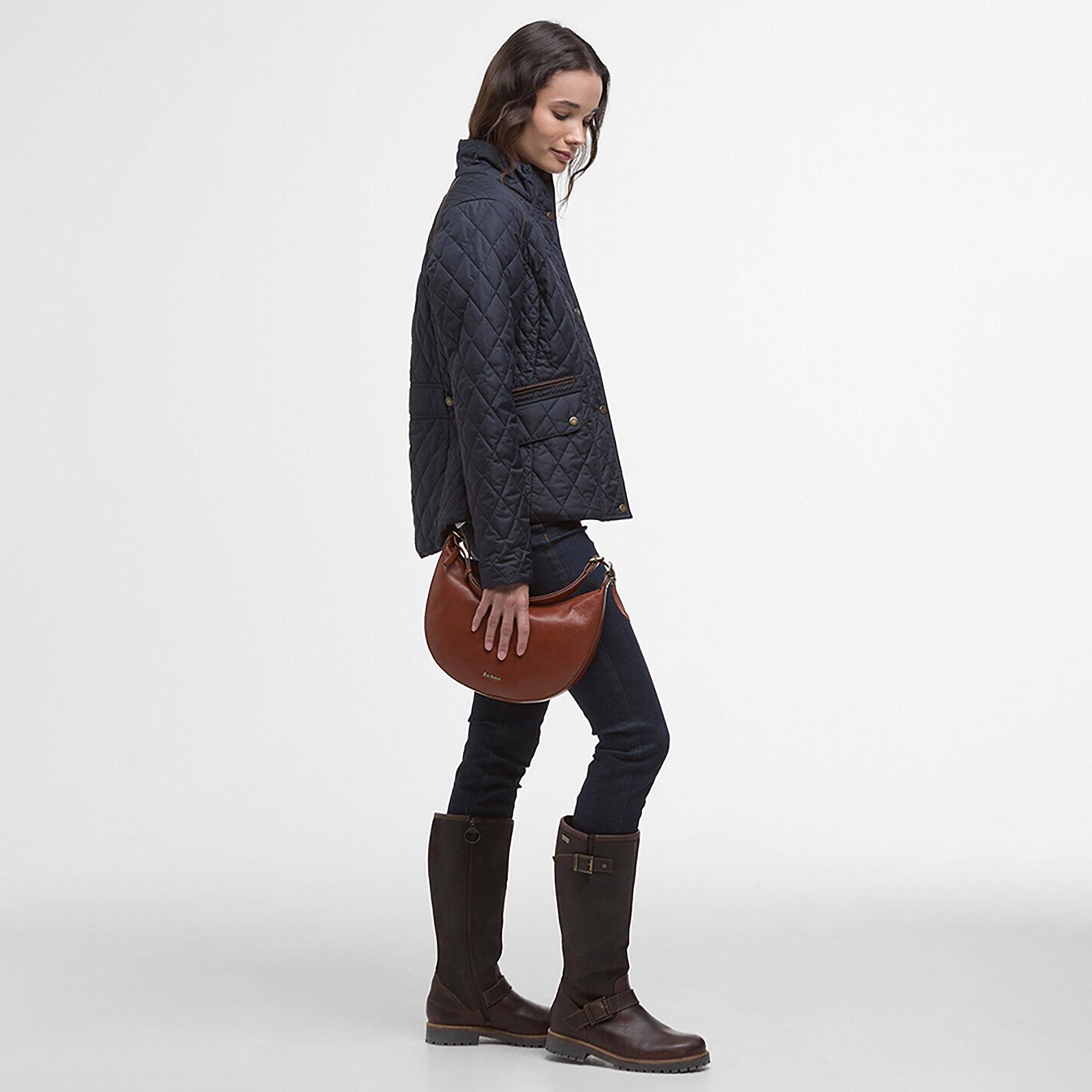 Product image 3 of 9 of Barbour Women's Crawford Cavalry Quilted Jacket - Dark Navy/Ancient Tartan