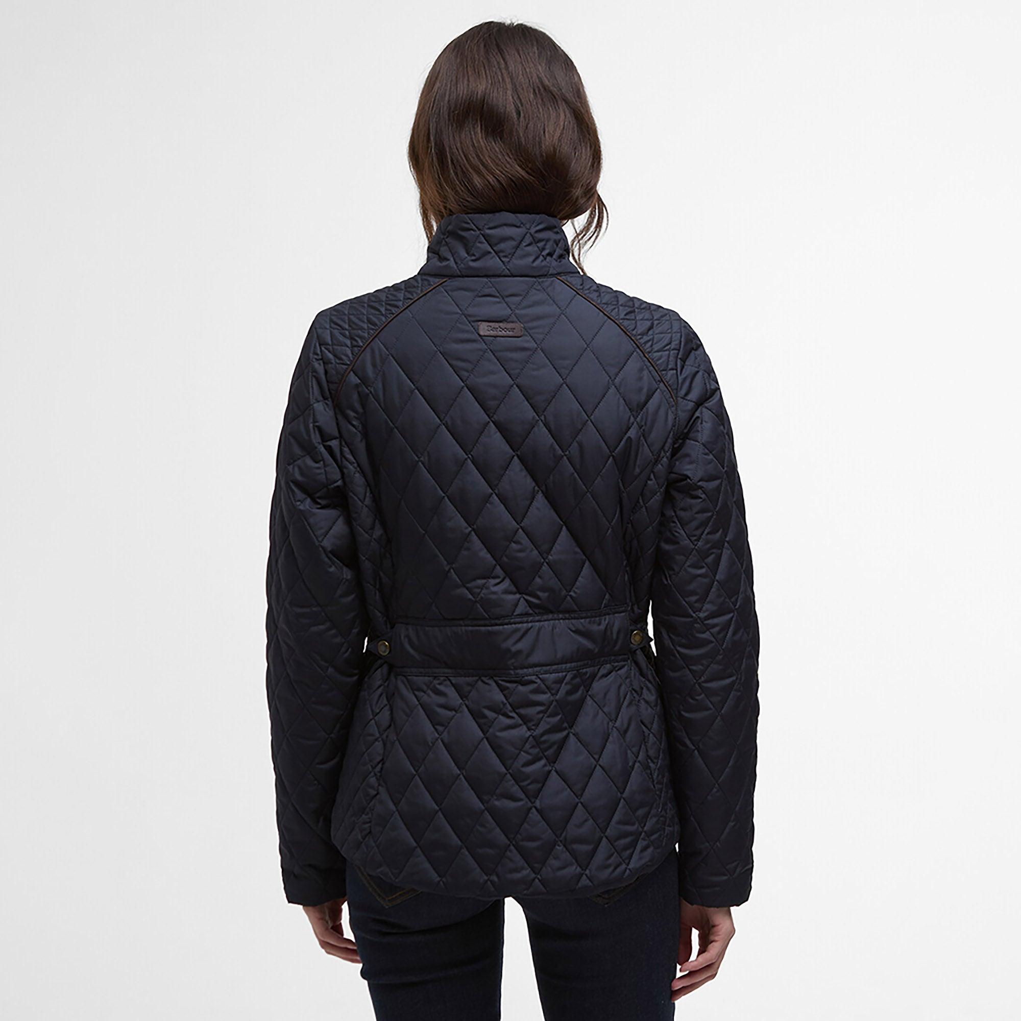 Product image 4 of 9 of Barbour Women's Crawford Cavalry Quilted Jacket - Dark Navy/Ancient Tartan