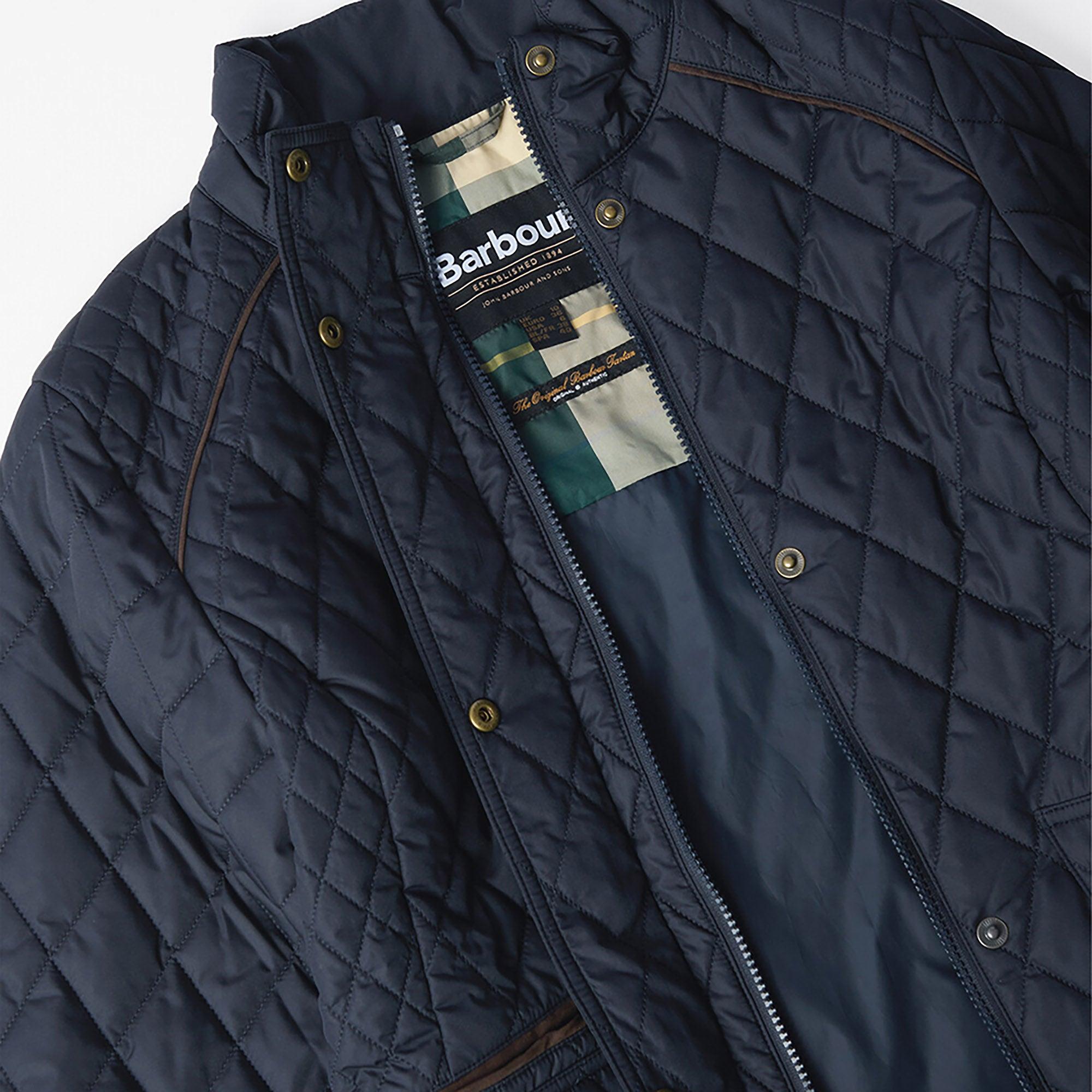 Product image 9 of 9 of Barbour Women's Crawford Cavalry Quilted Jacket - Dark Navy/Ancient Tartan