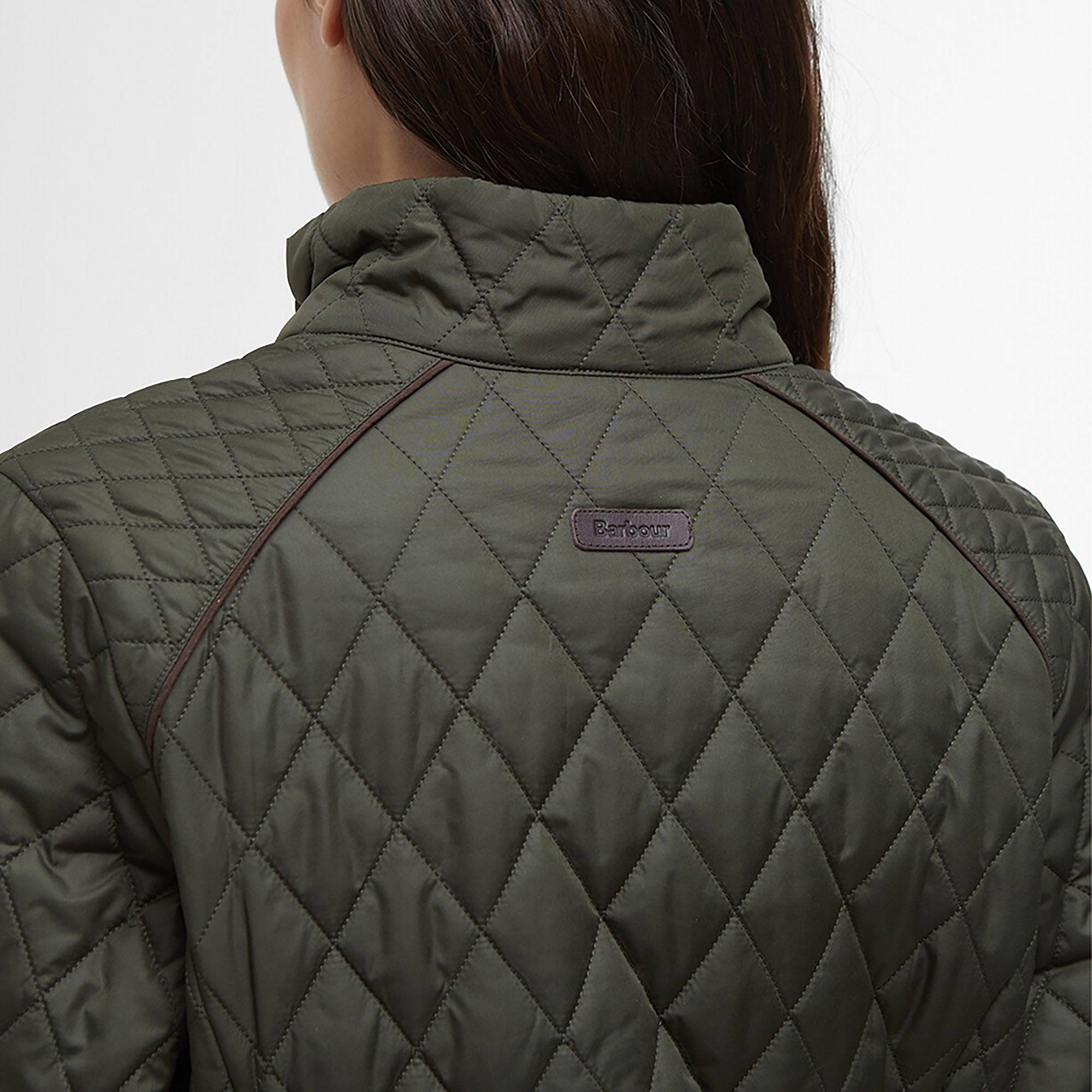 Product image 8 of 9 of Barbour Women's Crawford Cavalry Quilted Jacket - Olive/Ancient Tartan