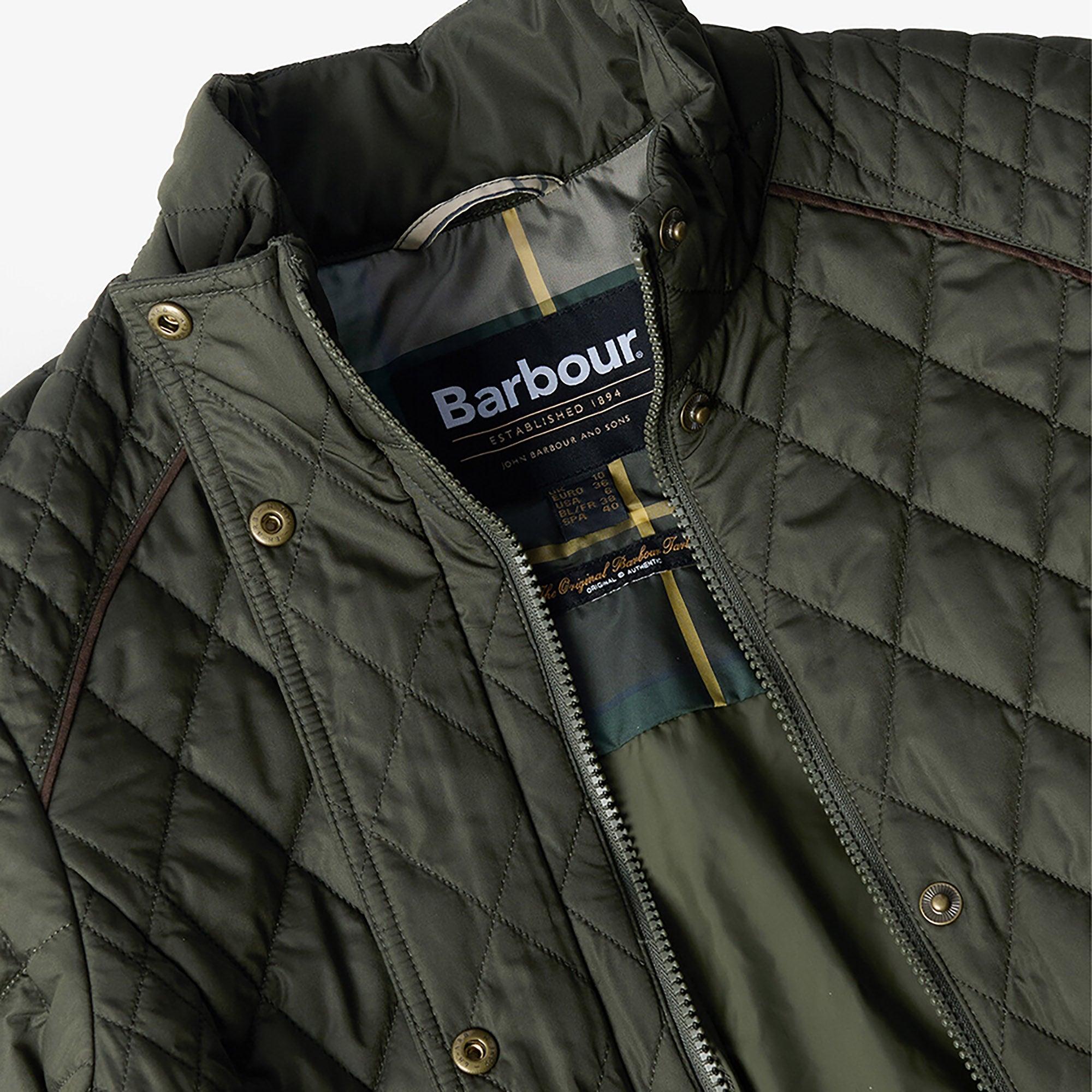 Product image 9 of 9 of Barbour Women's Crawford Cavalry Quilted Jacket - Olive/Ancient Tartan
