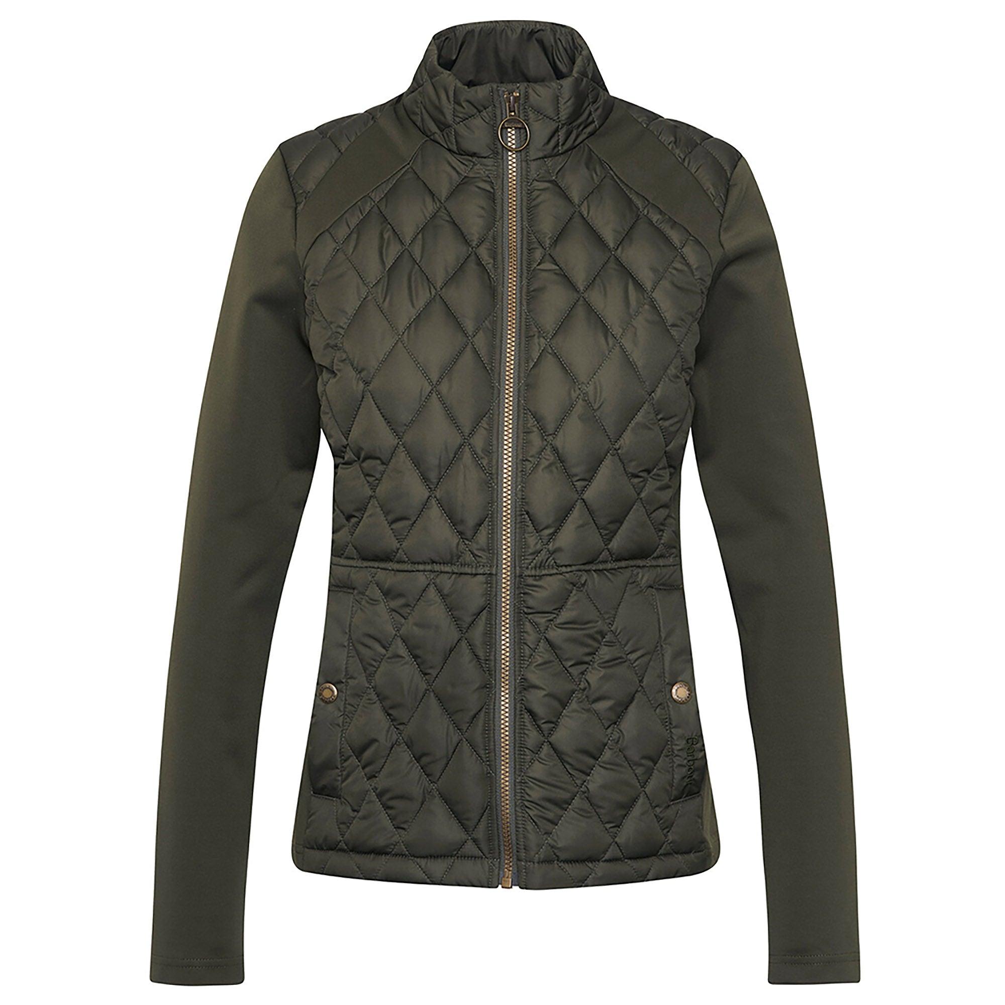 Product image 1 of 8 of Barbour Women's Edda Quilted Sweat Jacket - Olive