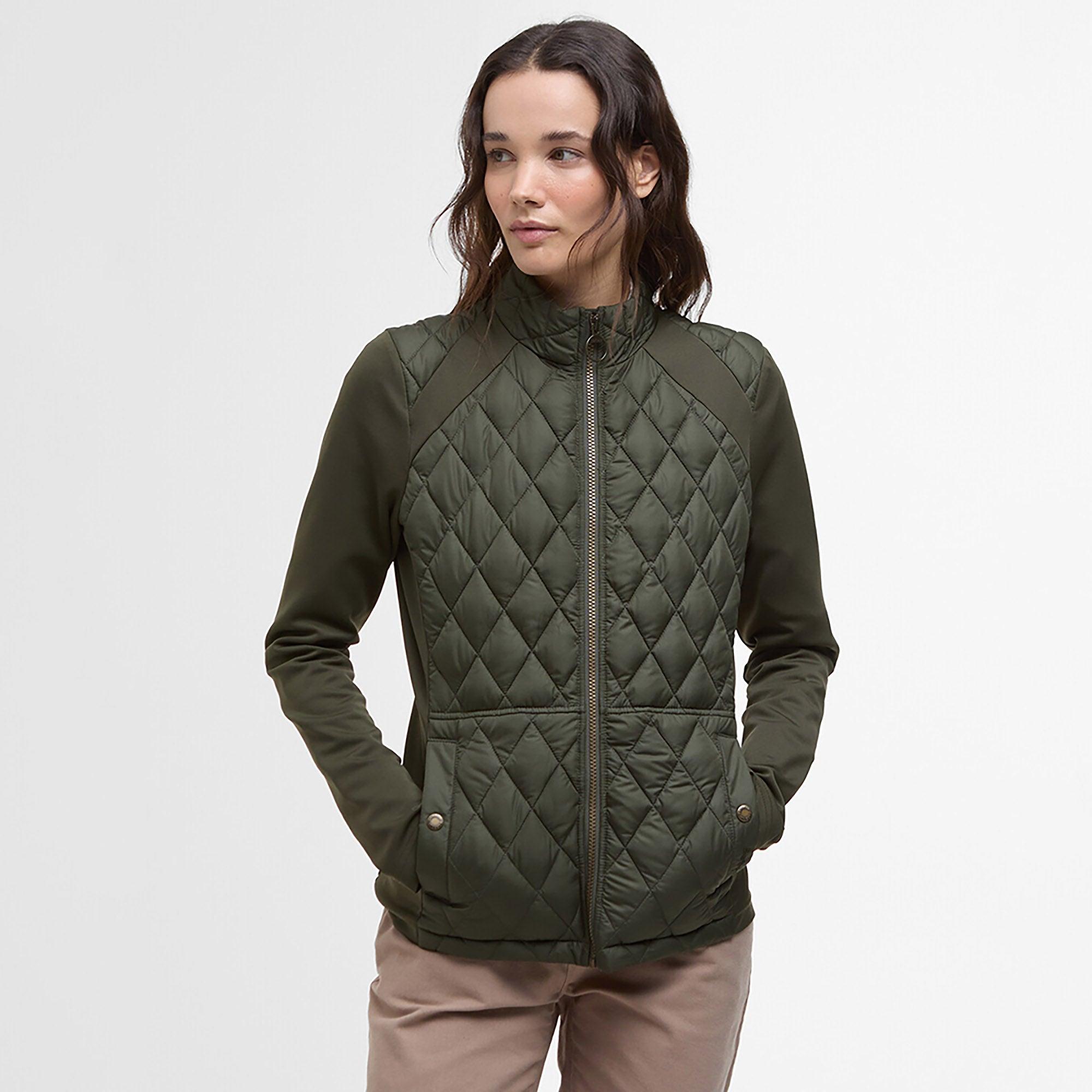 Product image 2 of 8 of Barbour Women's Edda Quilted Sweat Jacket - Olive