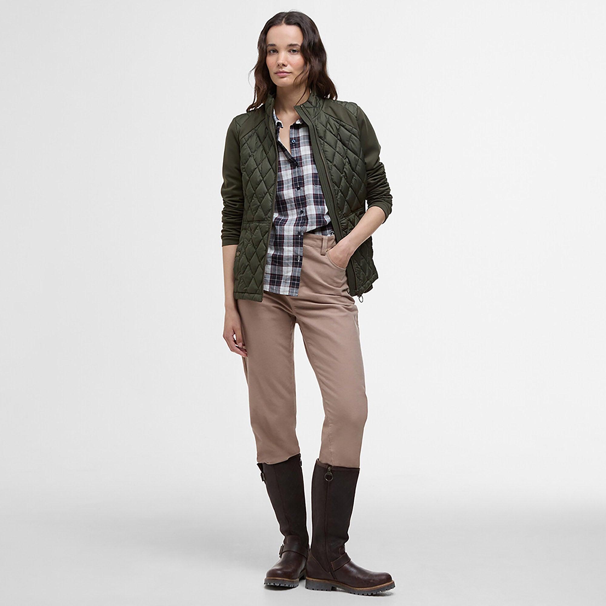 Product image 3 of 8 of Barbour Women's Edda Quilted Sweat Jacket - Olive