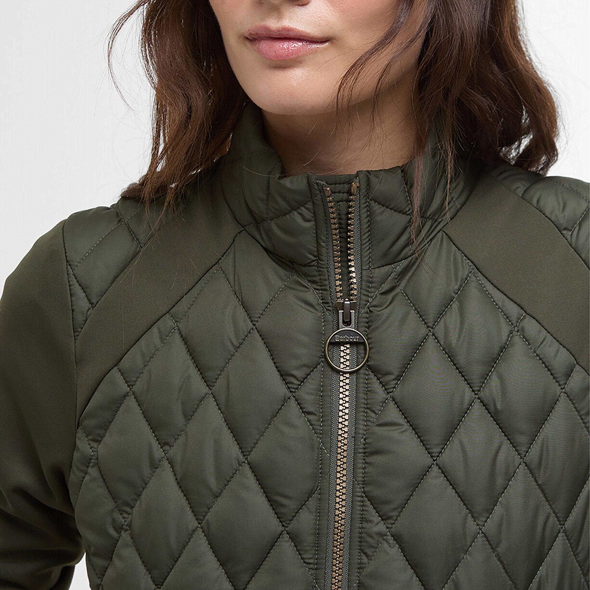 Product image 5 of 8 of Barbour Women's Edda Quilted Sweat Jacket - Olive