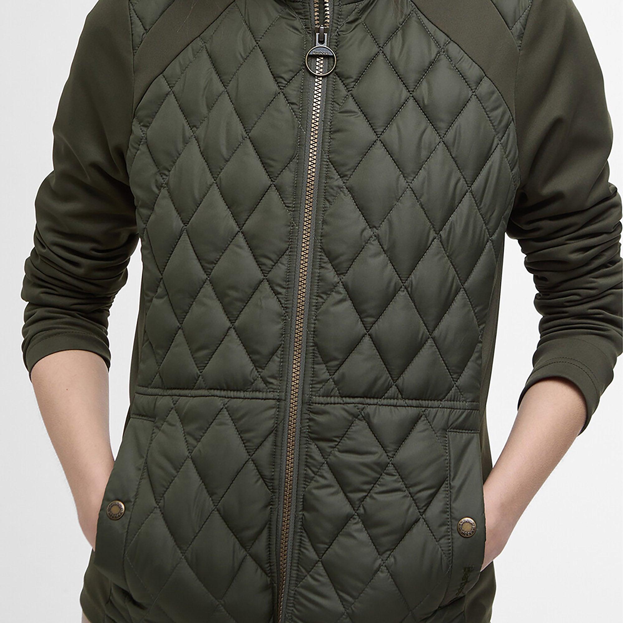 Product image 7 of 8 of Barbour Women's Edda Quilted Sweat Jacket - Olive