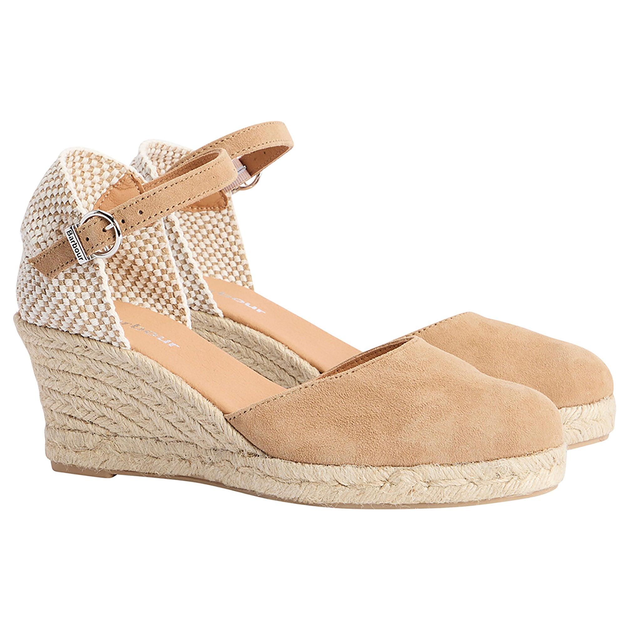 Product image 1 of 6 of Barbour Women's Elder Wedge Espadrilles - Tan Suede