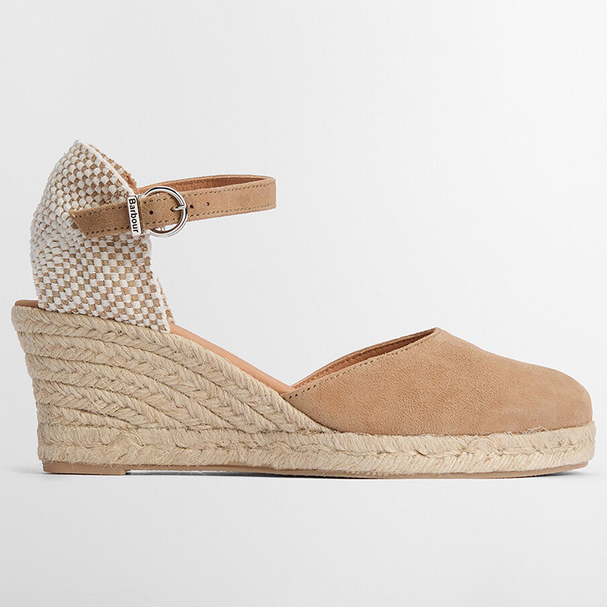 Product image 2 of 6 of Barbour Women's Elder Wedge Espadrilles - Tan Suede