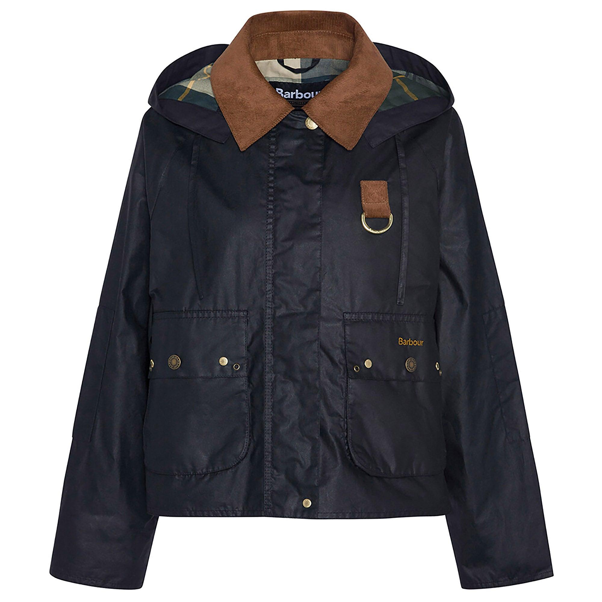 Product image 1 of 7 of Barbour Women's Erma Wax Jacket - Black/Ancient Tartan