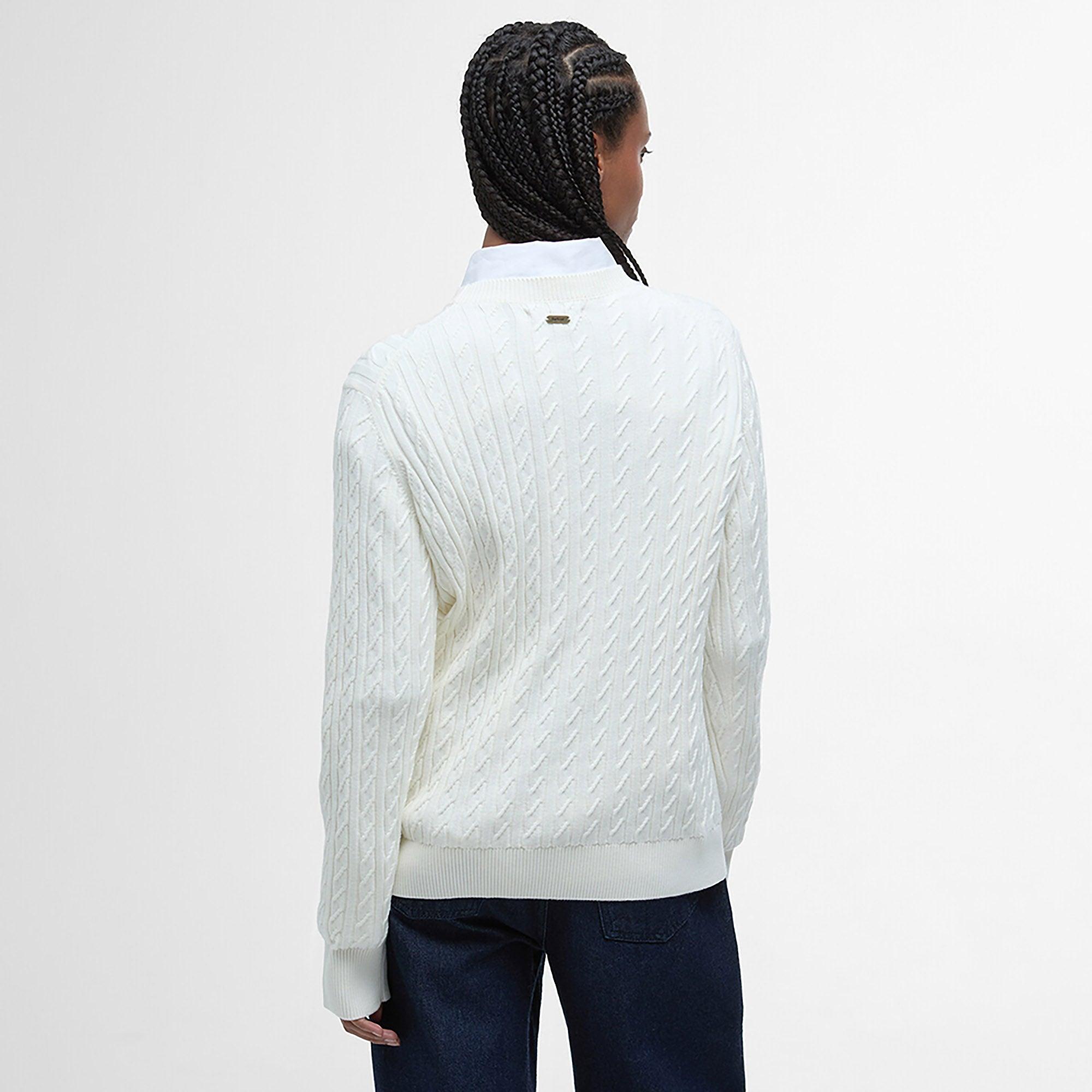 Product image 4 of 7 of Barbour Women's Hartland Crew Knitted Jumper - Cloud