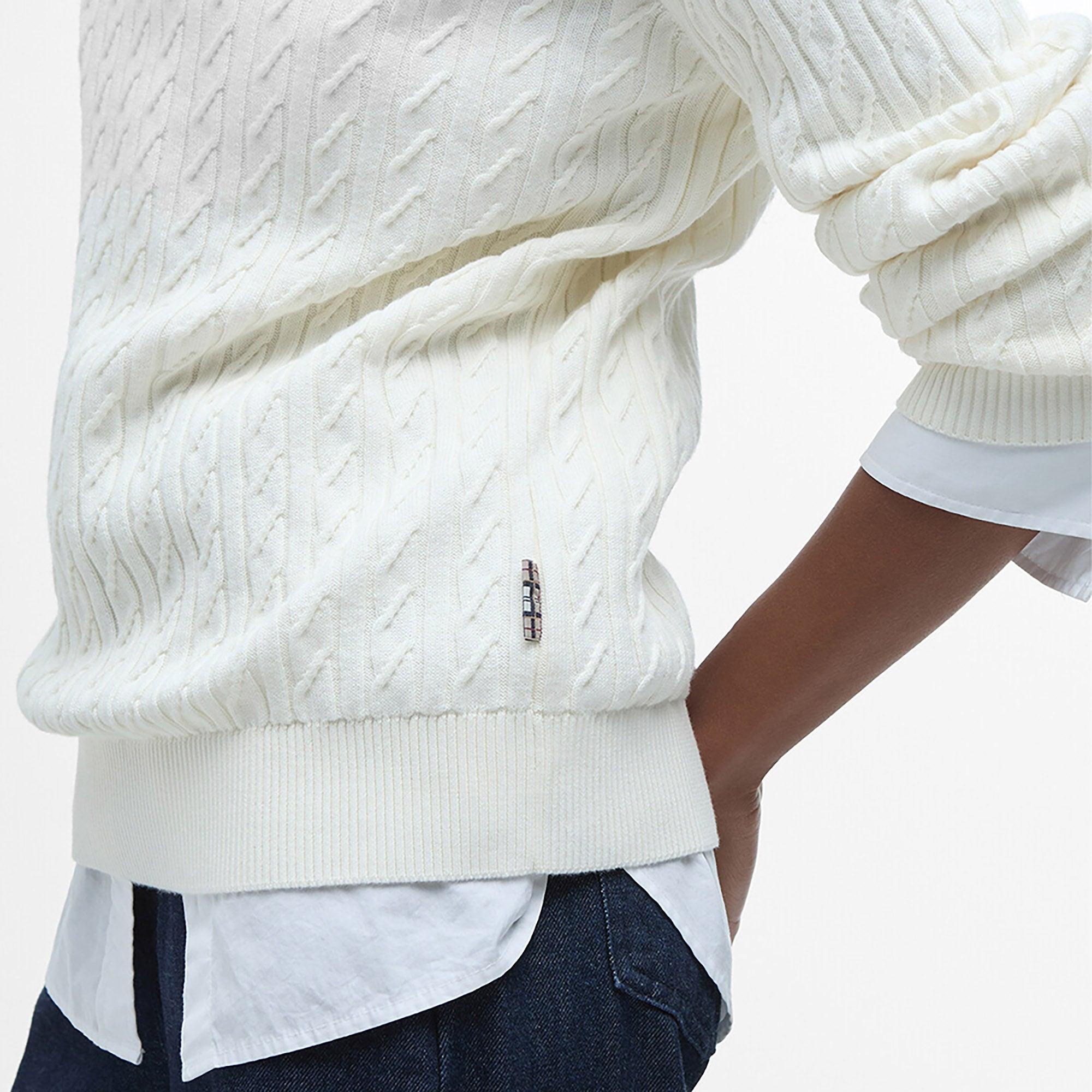 Product image 6 of 7 of Barbour Women's Hartland Crew Knitted Jumper - Cloud