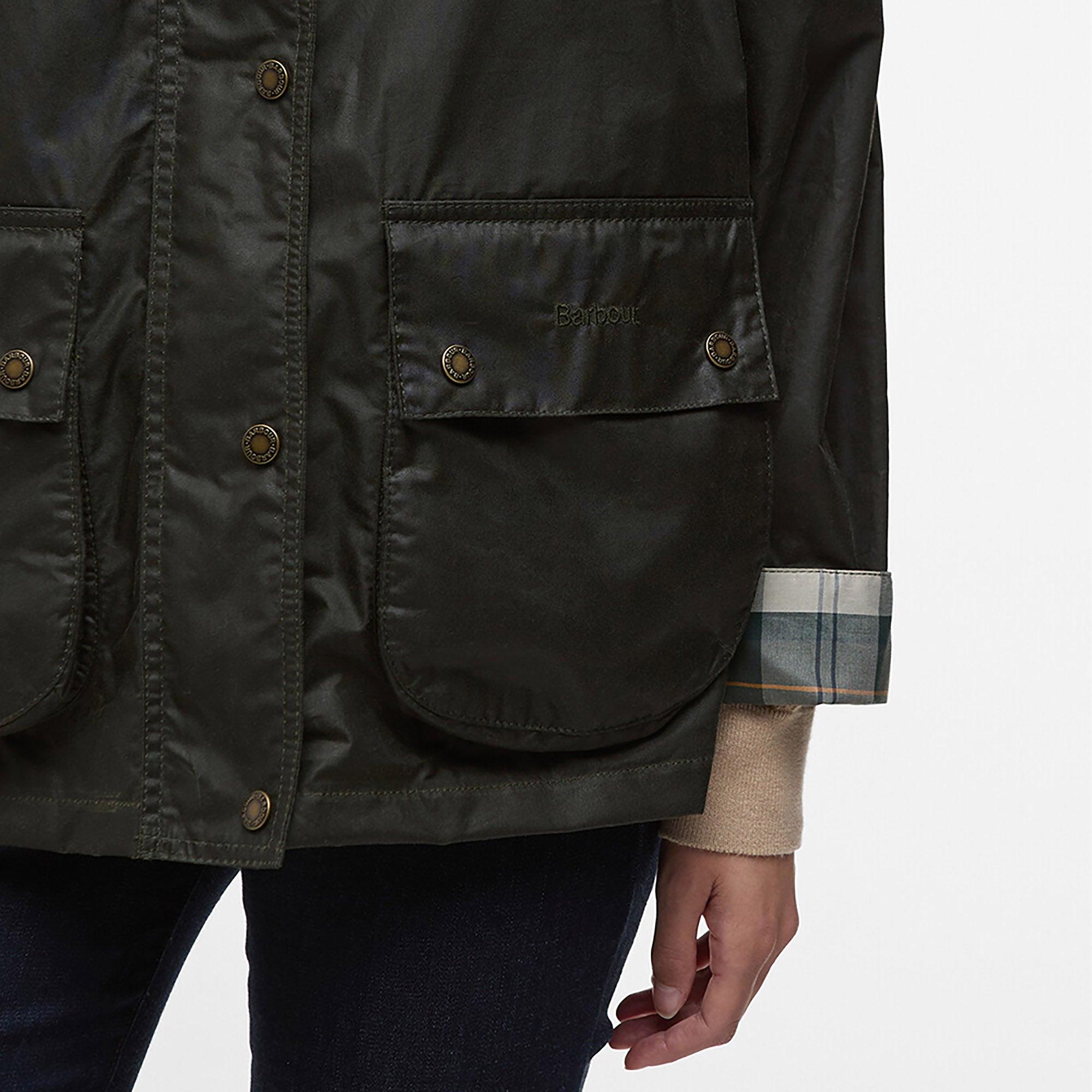 Product image 6 of 8 of Barbour Women's Hollies Wax Jacket - Archive Olive/Ancient Tartan