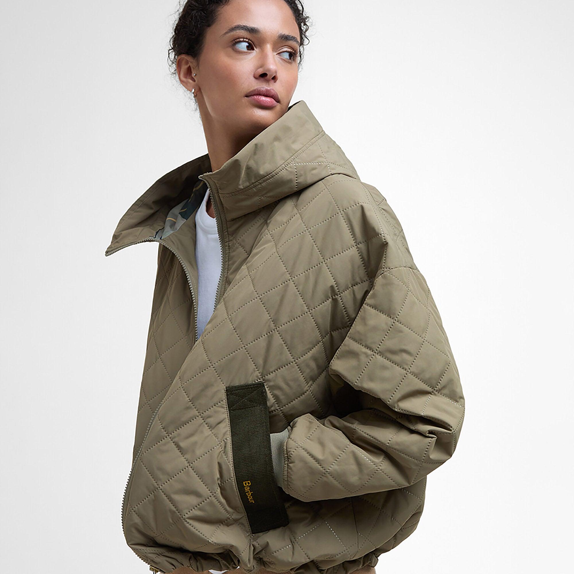 Product image 6 of 7 of Barbour Women's Maddy Quilted Jacket - Dusky Green/ Ancient Tartan