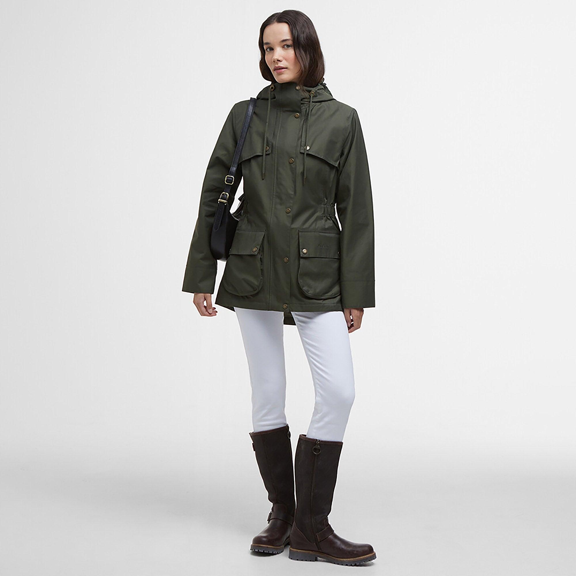 Product image 3 of 7 of Barbour Women's Maple Waterproof Jacket - Olive/Ancient Tartan