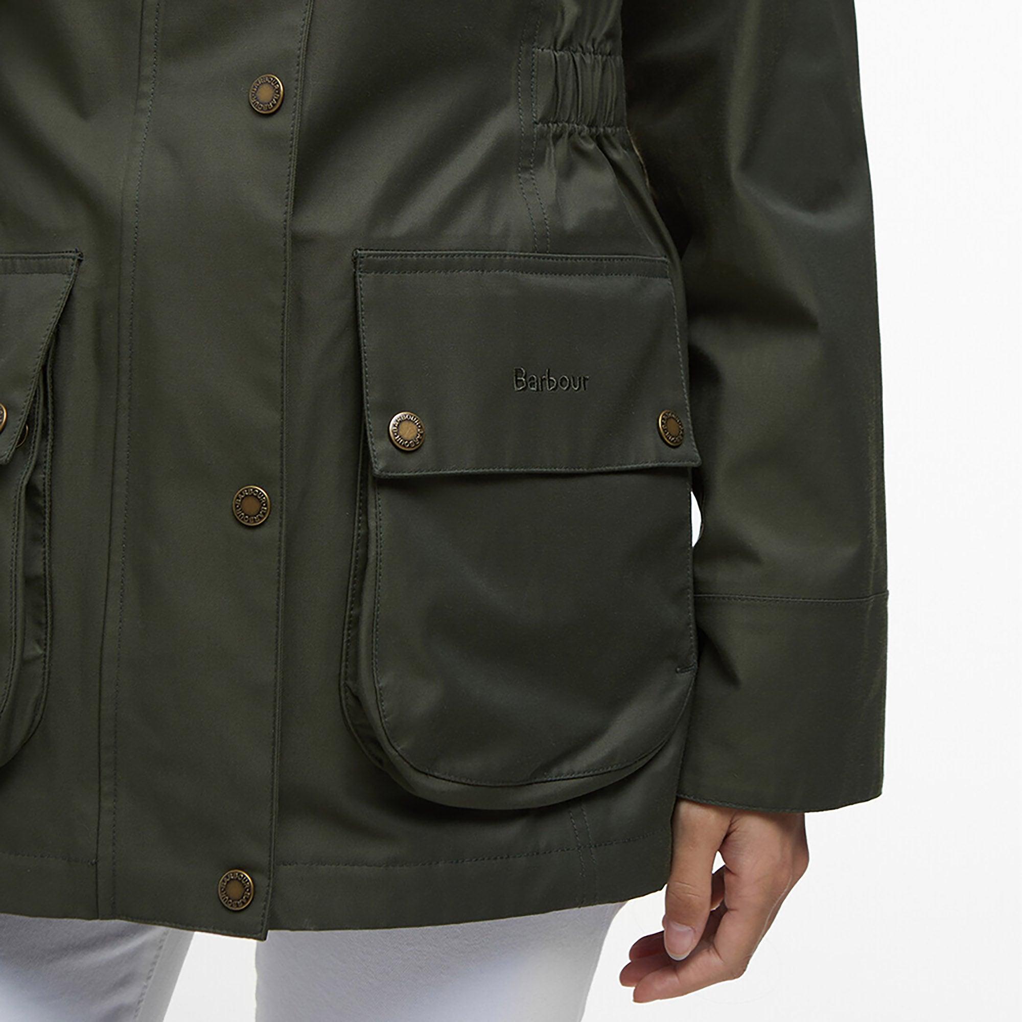 Product image 6 of 7 of Barbour Women's Maple Waterproof Jacket - Olive/Ancient Tartan