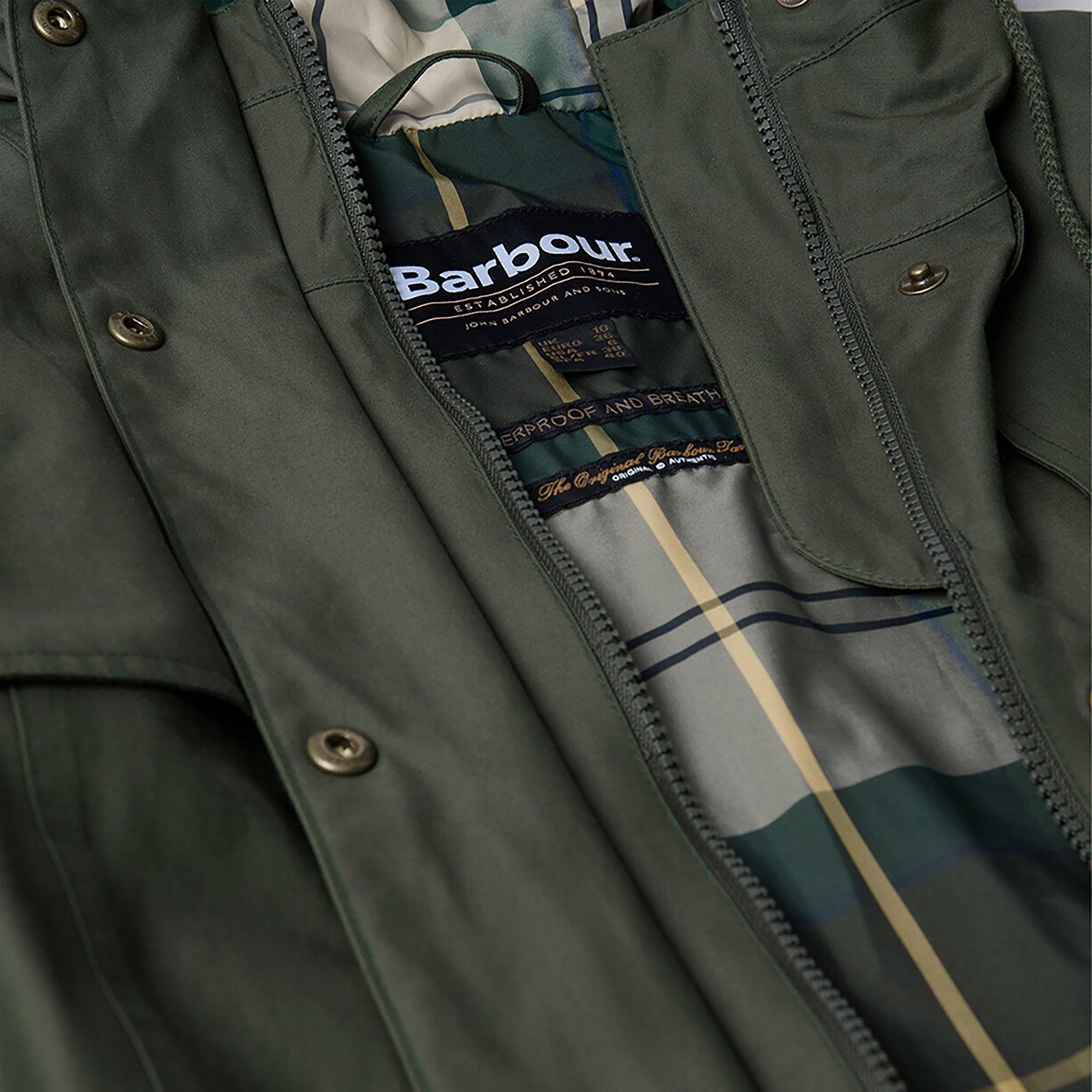 Product image 7 of 7 of Barbour Women's Maple Waterproof Jacket - Olive/Ancient Tartan
