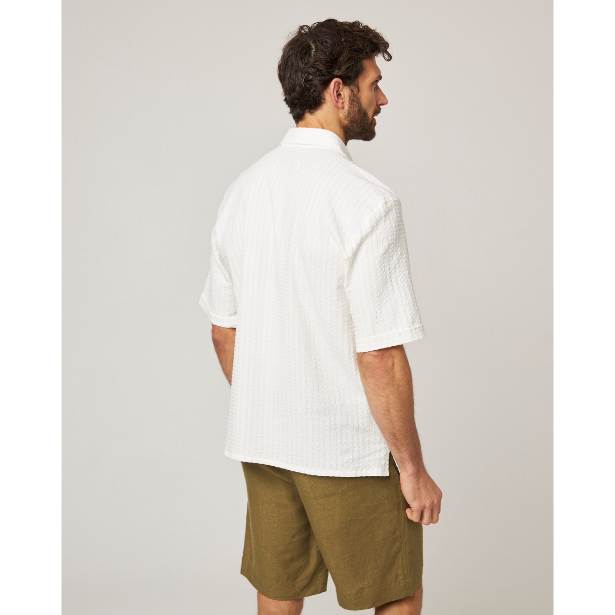 Product image 6 of 8 of Peregrine Men's Made In England Beach Shirt - White Stripe