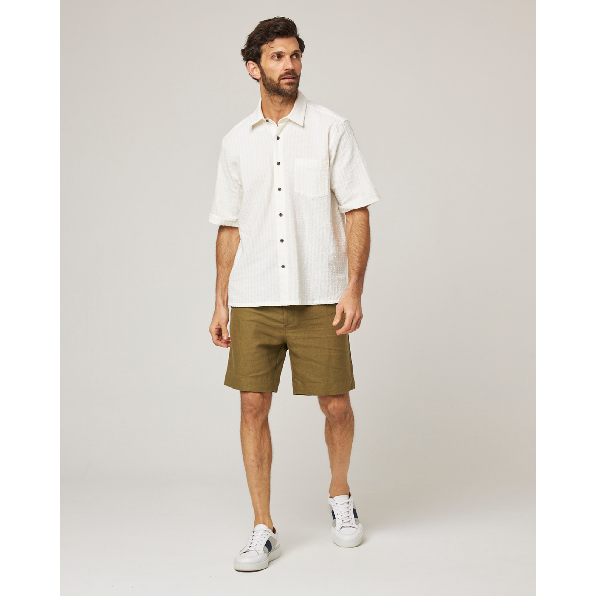 Product image 3 of 8 of Peregrine Men's Made In England Beach Shirt - White Stripe