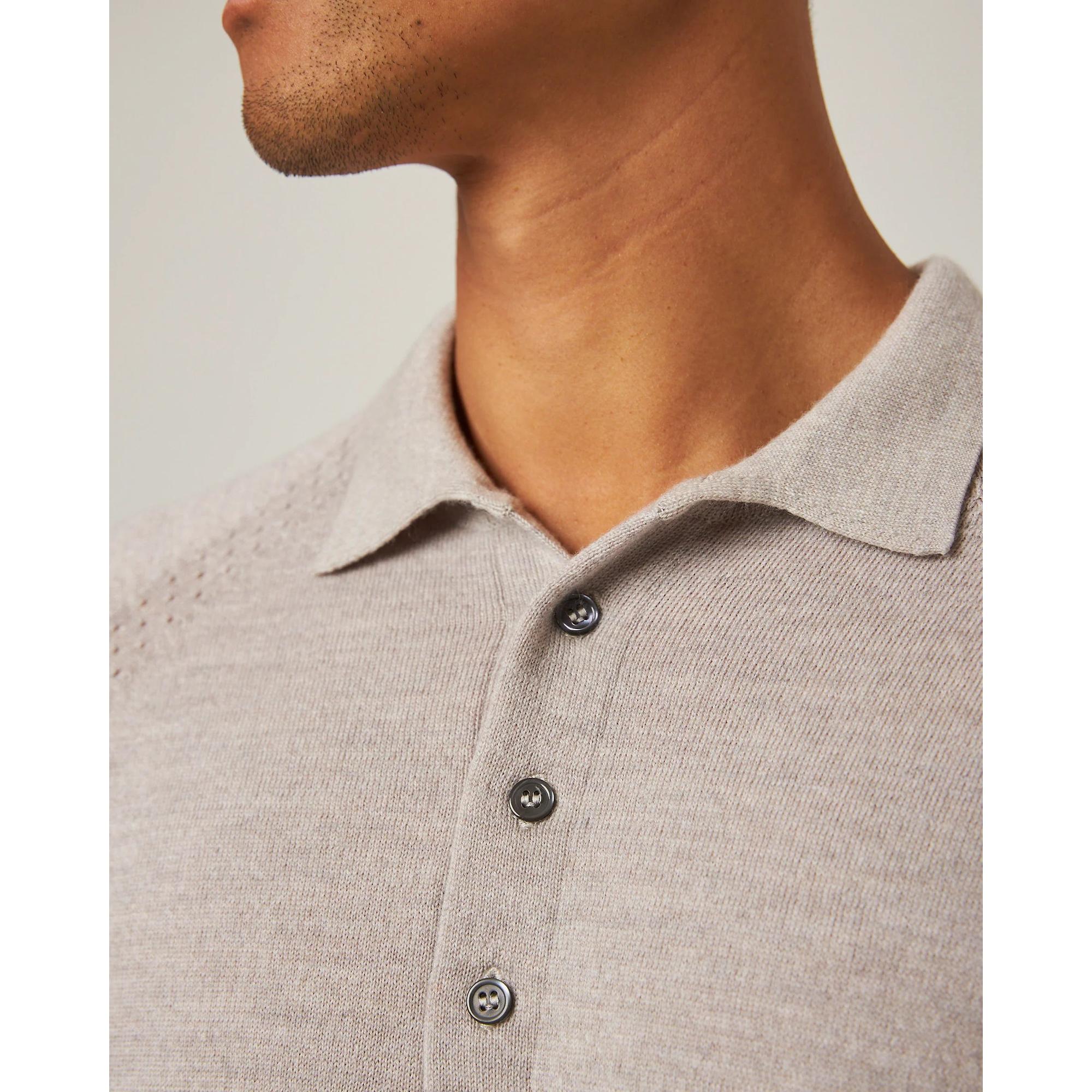 Product image 8 of 8 of Peregrine Men's Beauford Made In England Polo Shirt - Light Grey