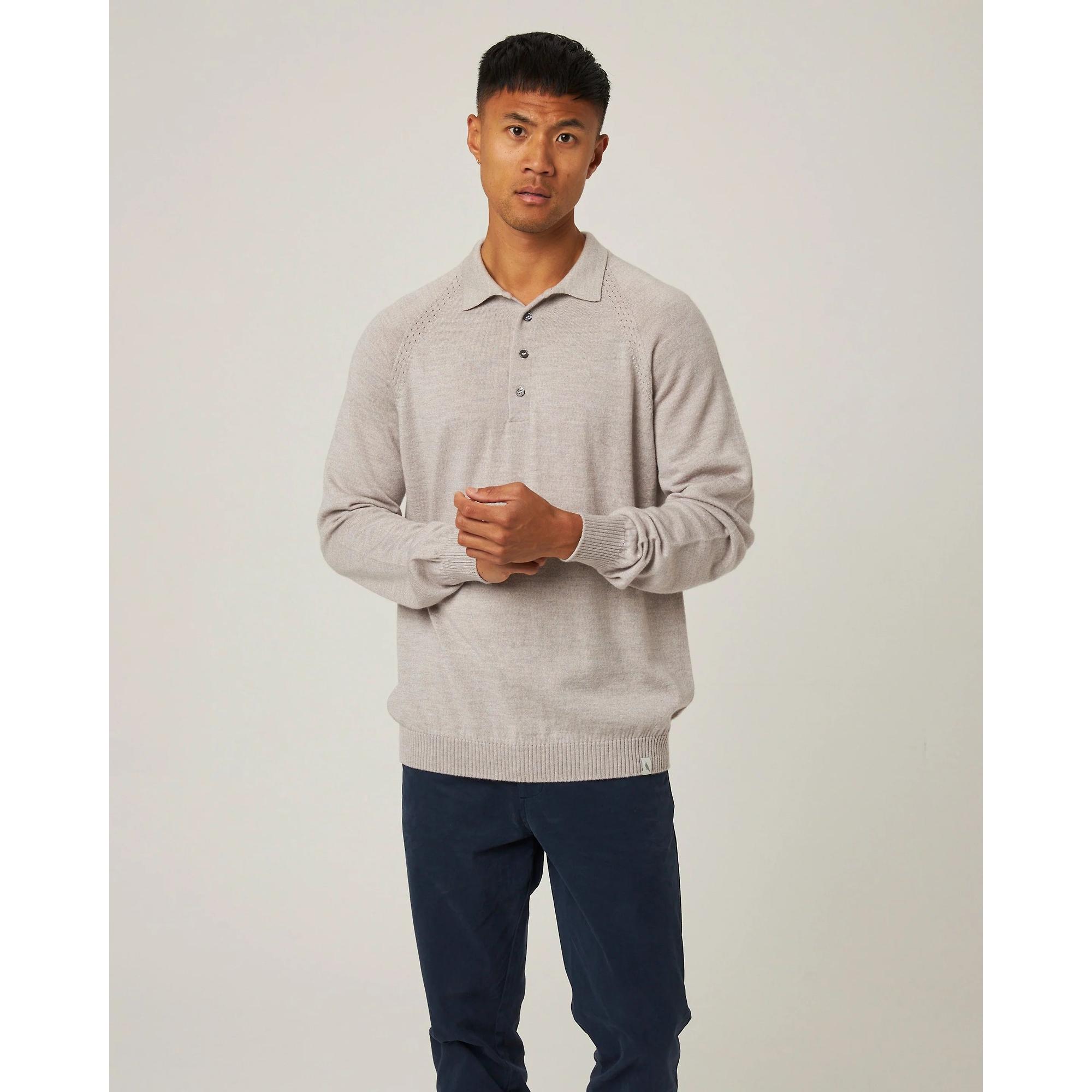 Product image 2 of 8 of Peregrine Men's Beauford Made In England Polo Shirt - Light Grey