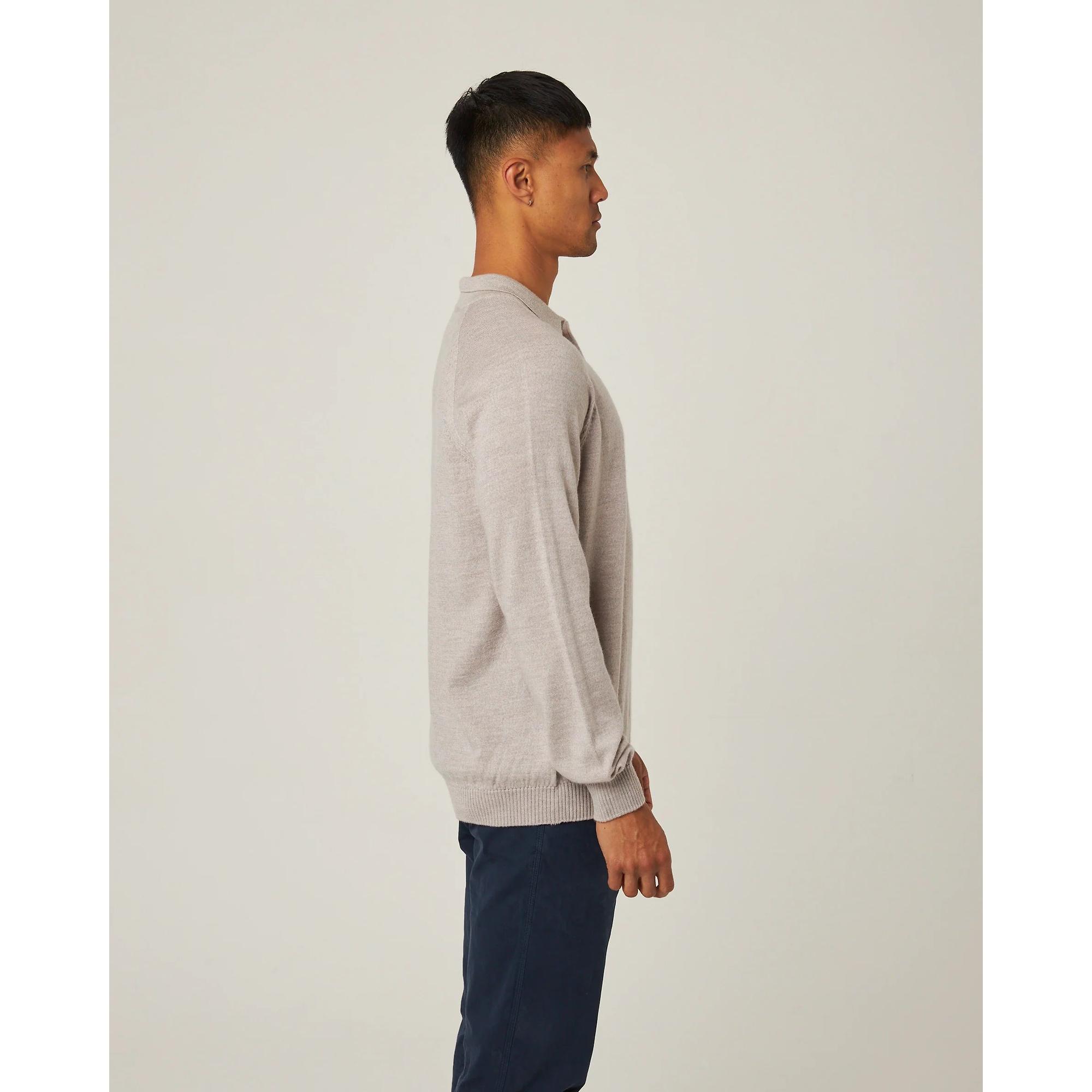 Product image 5 of 8 of Peregrine Men's Beauford Made In England Polo Shirt - Light Grey