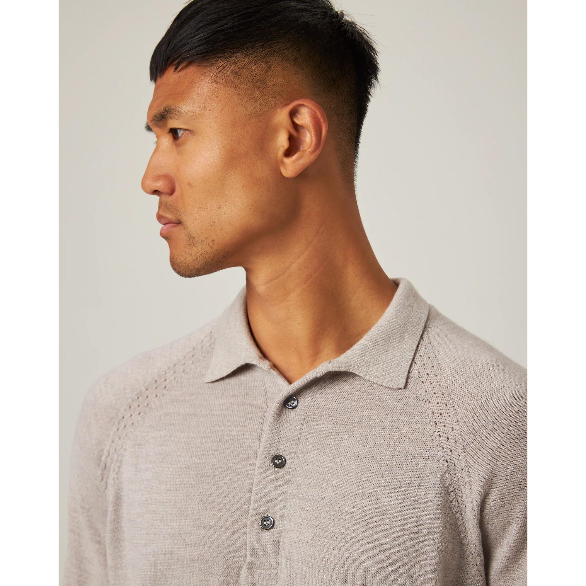 Product image 7 of 8 of Peregrine Men's Beauford Made In England Polo Shirt - Light Grey