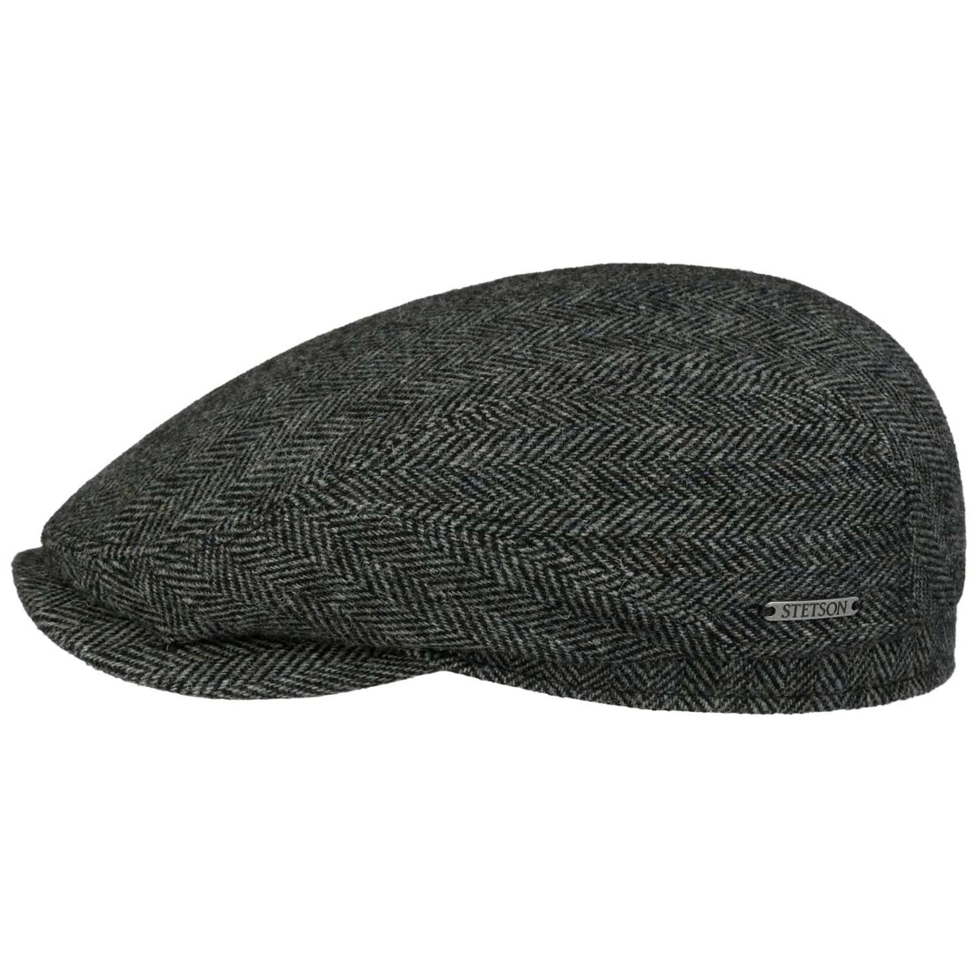 Product image 1 of 4 of Stetson Belfast Driver Classic Wool Herringbone Flat Cap - Moss Green