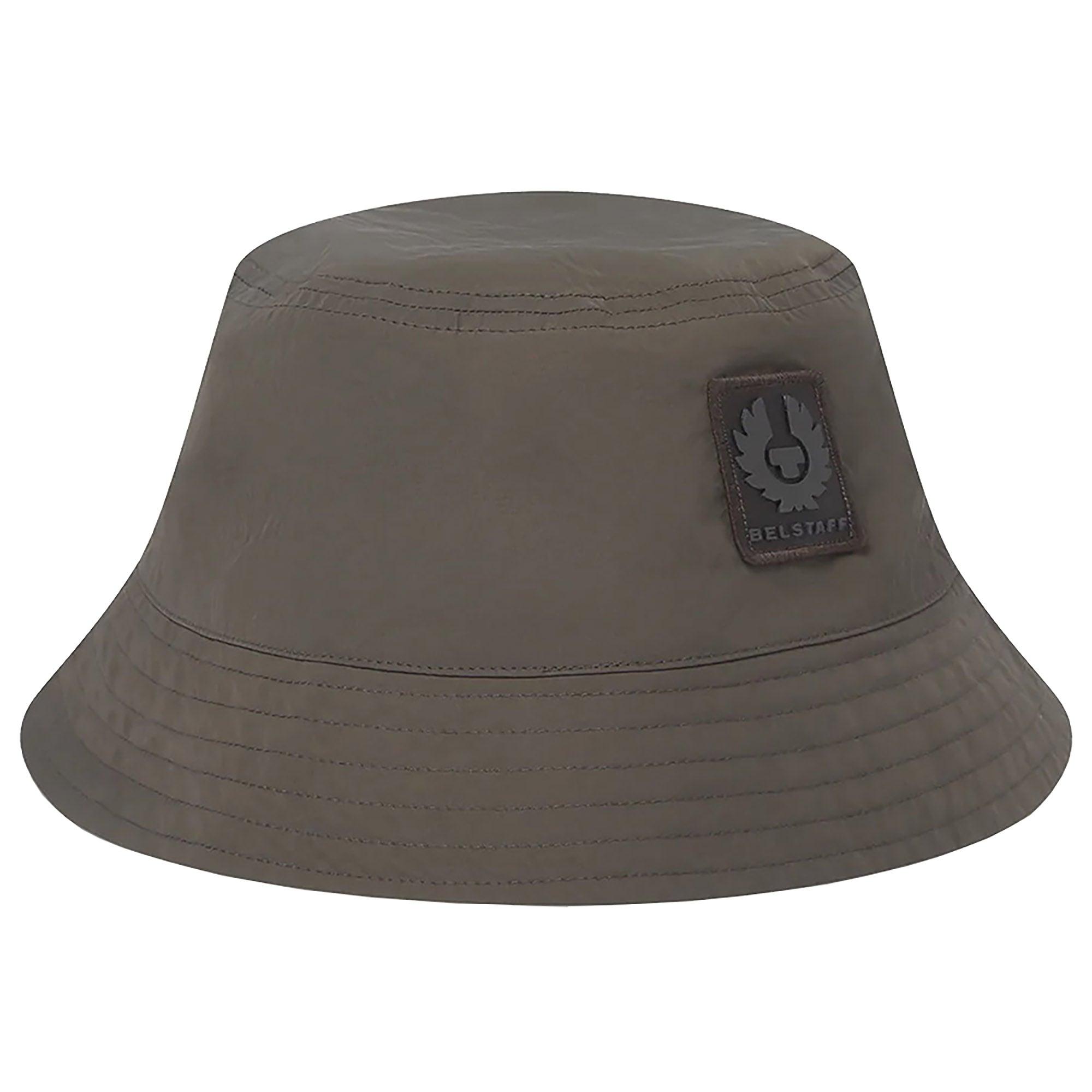 Product image 1 of 3 of Belstaff Men's Alpha Nylon Tech Shell Bucket Hat - Army Olive