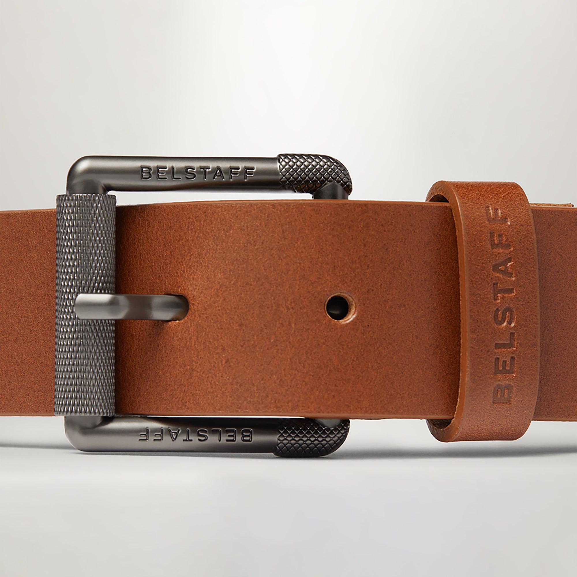 Product image 3 of 3 of Belstaff Men's Calf Leather Roller Buckle Belt - Earth Brown
