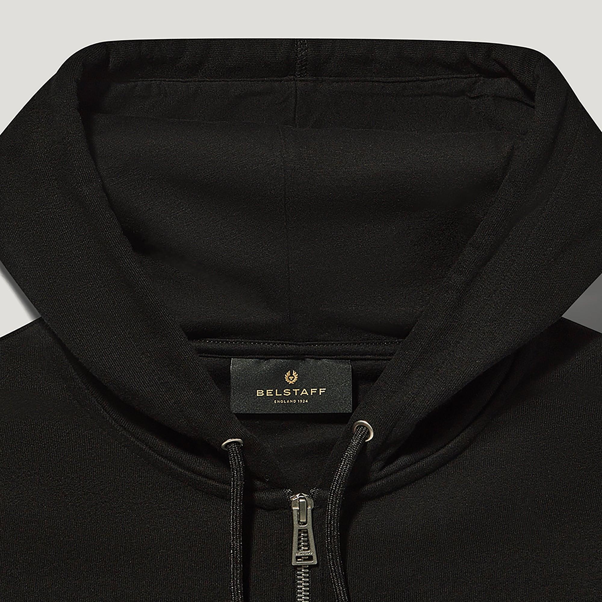 Product image 2 of 3 of Belstaff Men's Cotton Fleece Full Zip Hoodie - Black