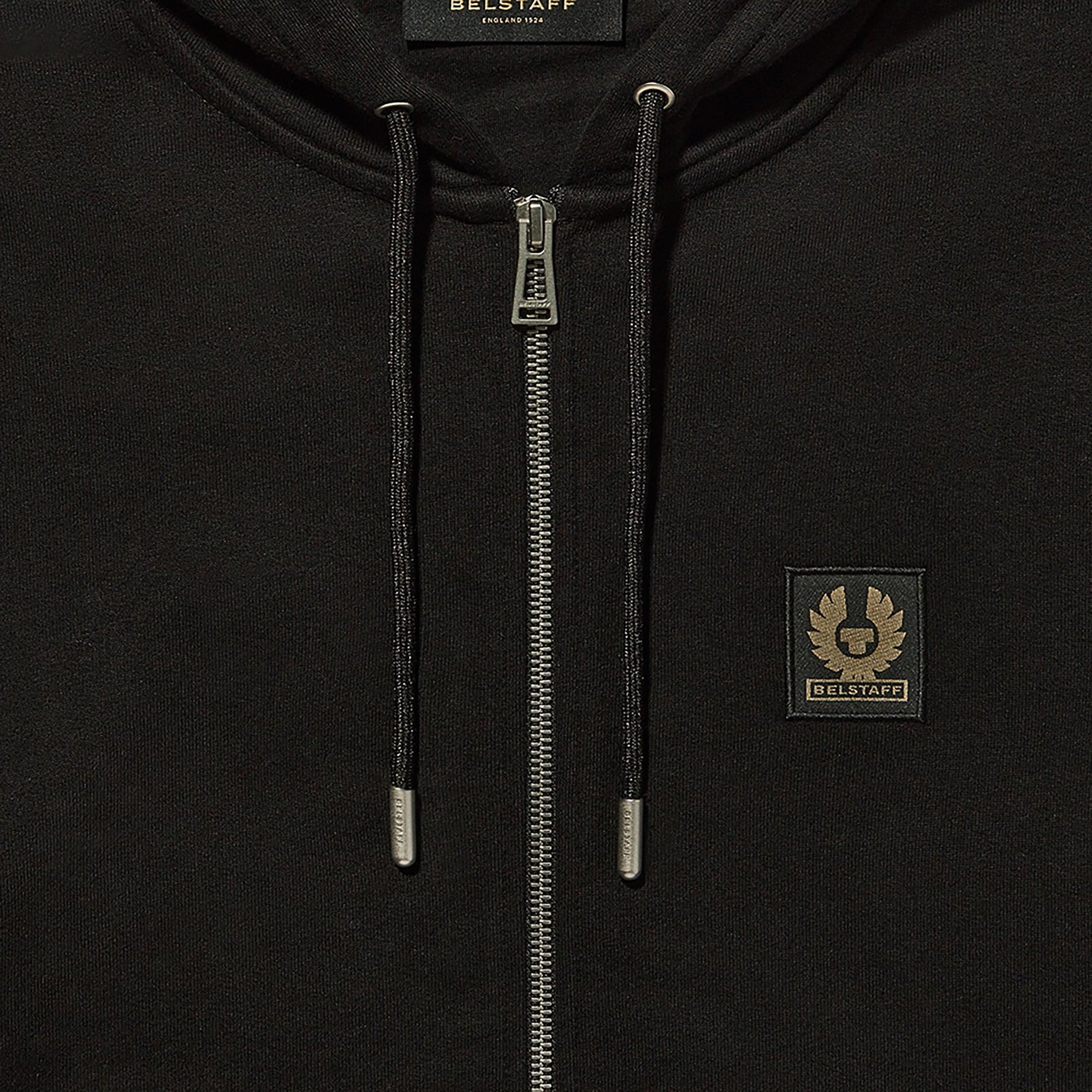 Product image 3 of 3 of Belstaff Men's Cotton Fleece Full Zip Hoodie - Black
