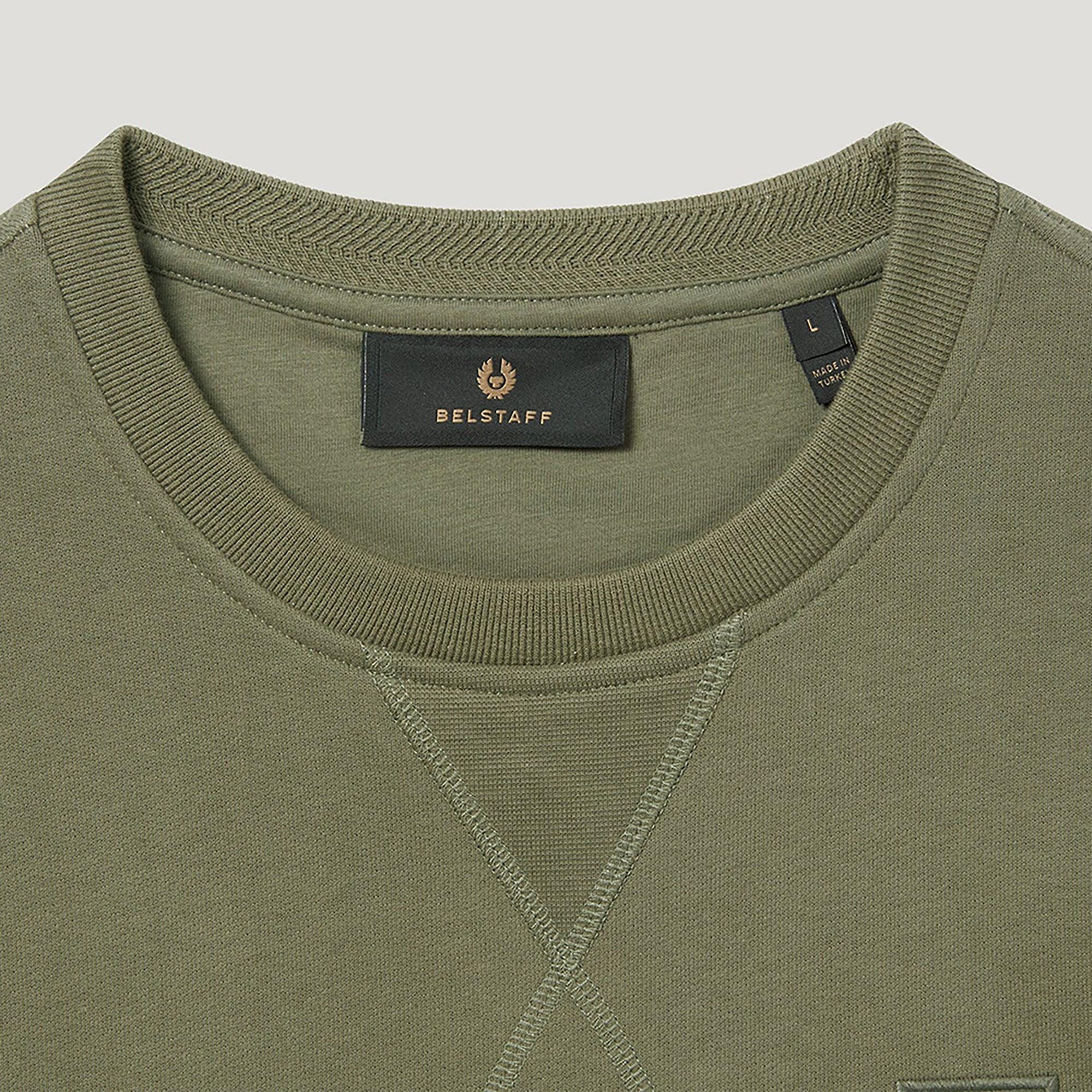 Product image 2 of 3 of Belstaff Men's Cotton Fleece Sweatshirt - Surplus Green