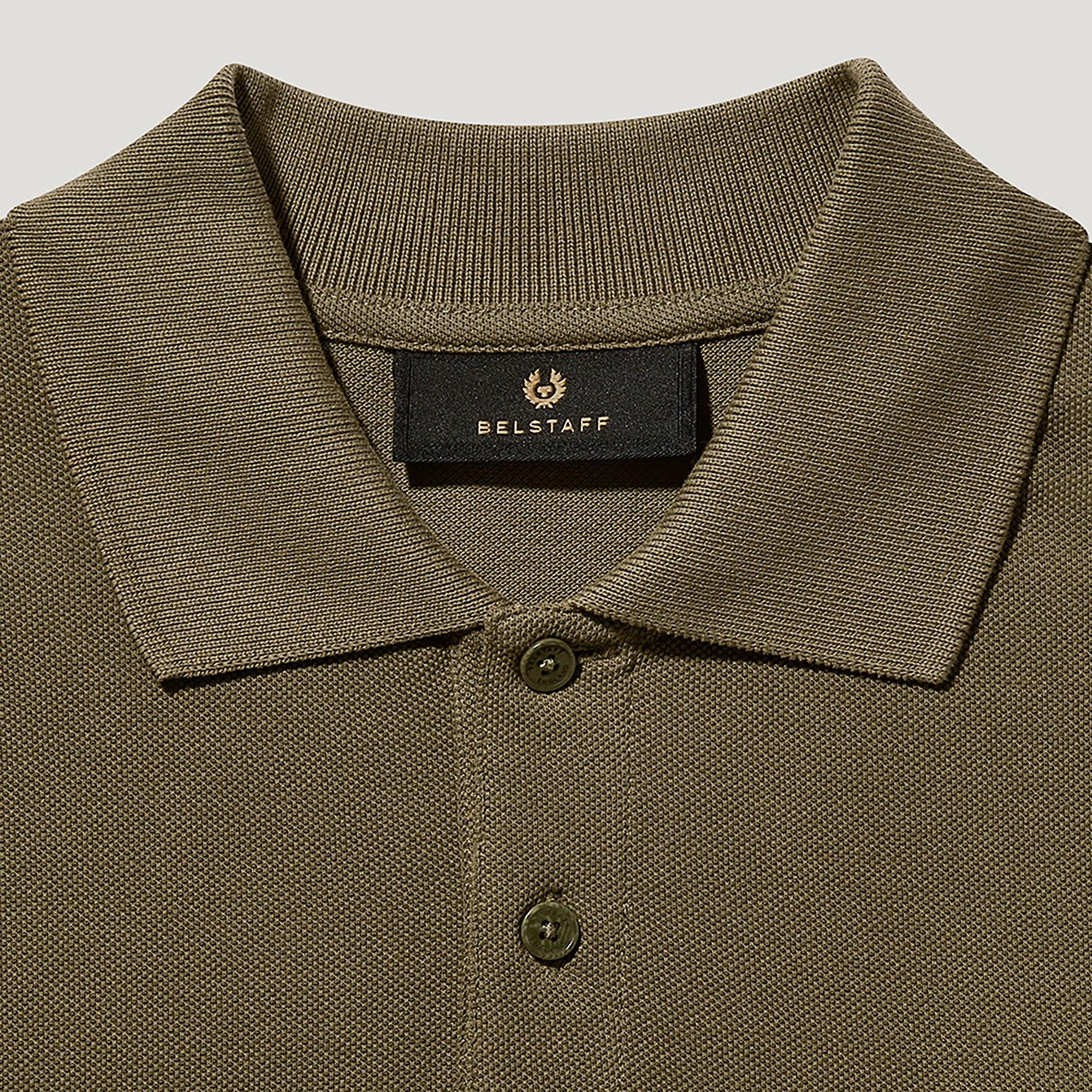 Product image 2 of 3 of Belstaff Men's Cotton Pique Polo Shirt - Surplus Green
