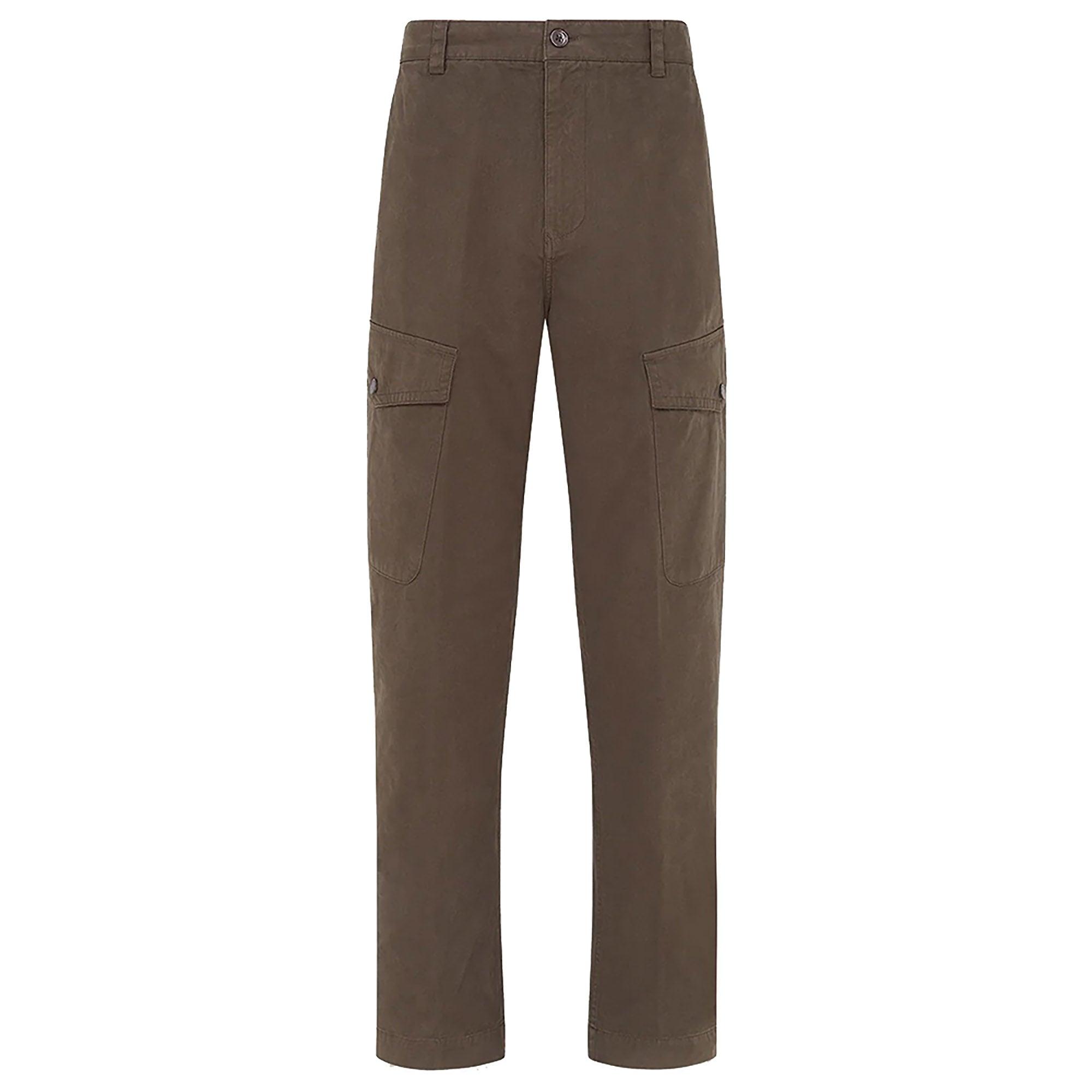 Product image 1 of 3 of Belstaff Men's Garment Dye Cotton Dispatch Cargo Trousers - Army Olive
