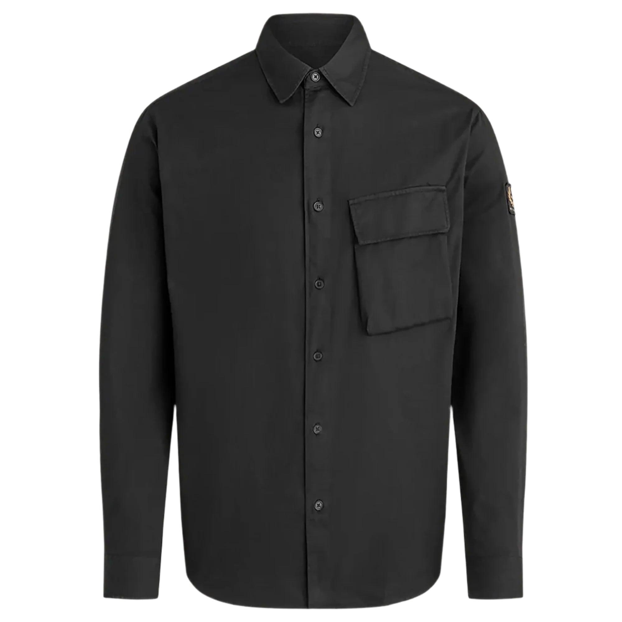 Product image 1 of 3 of Belstaff Men's Garment Dye Cotton Scale Shirt - Black