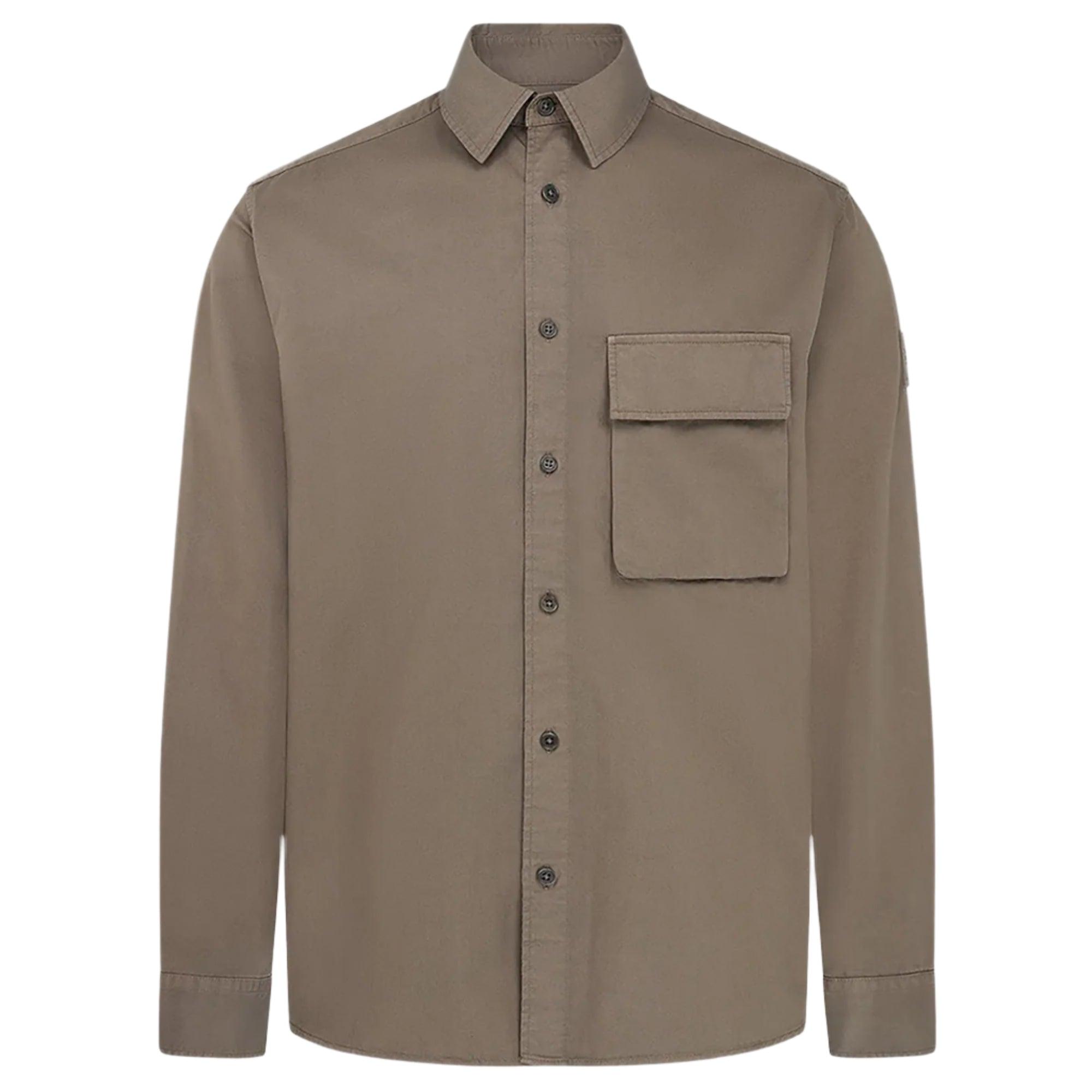 Product image 1 of 3 of Belstaff Men's Garment Dye Cotton Scale Shirt - Surplus Green