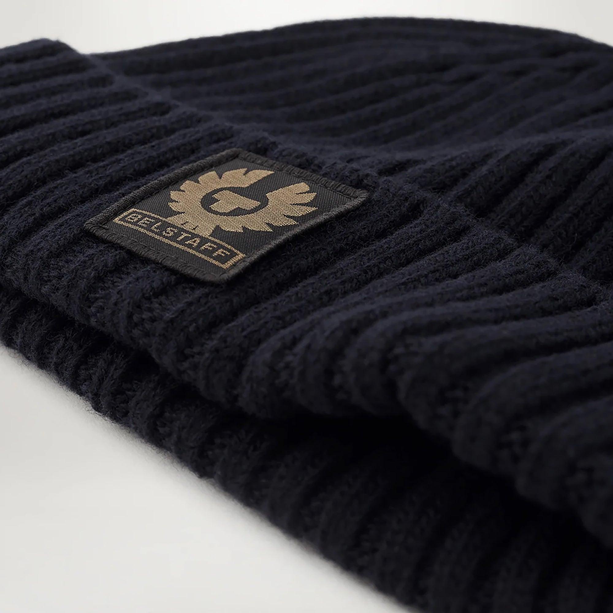Product image 3 of 4 of Belstaff Men's Lambswool Watch Beanie Hat - Dark Navy