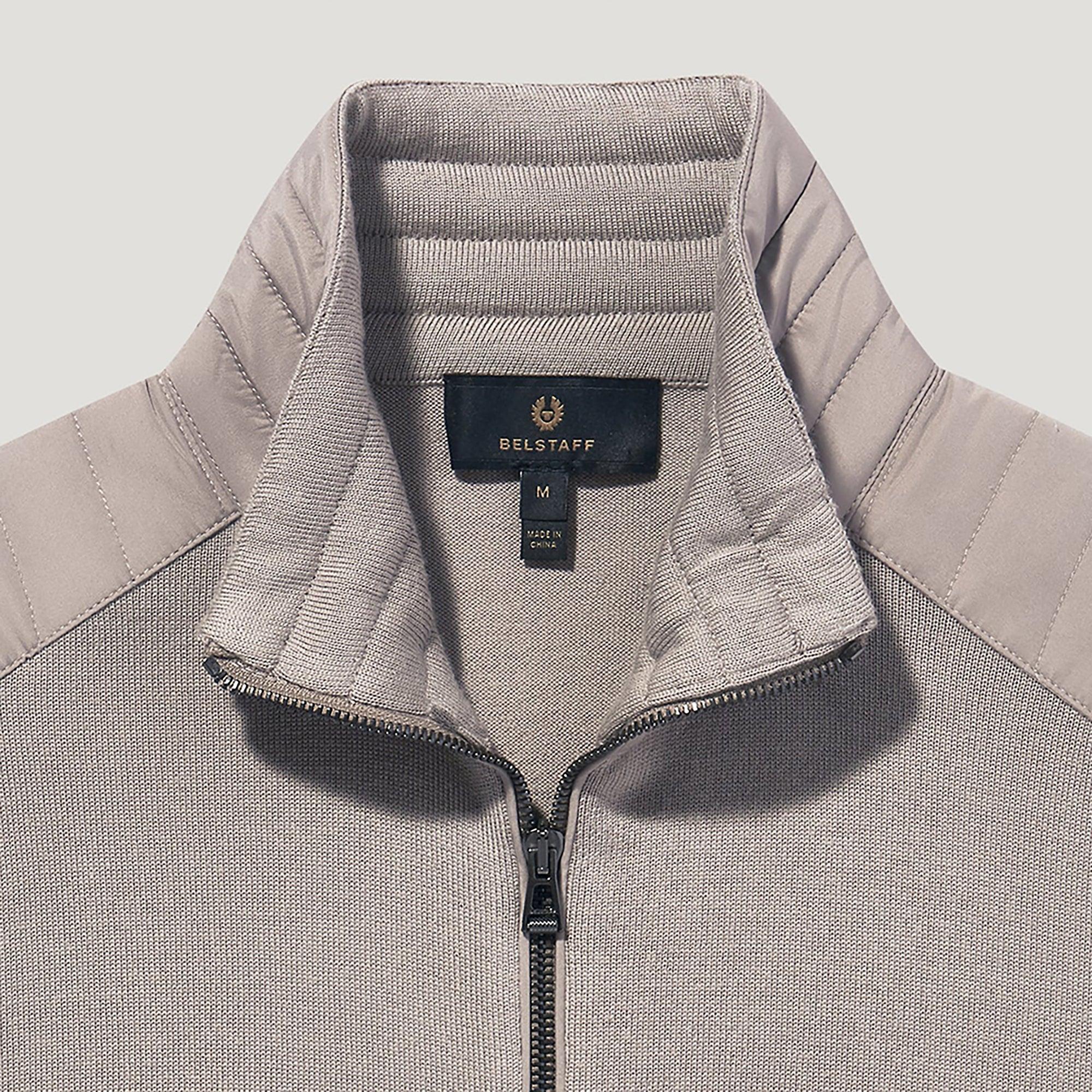 Product image 2 of 3 of Belstaff Men's Merino Wool Kelby Zip Cardigan - Pumice