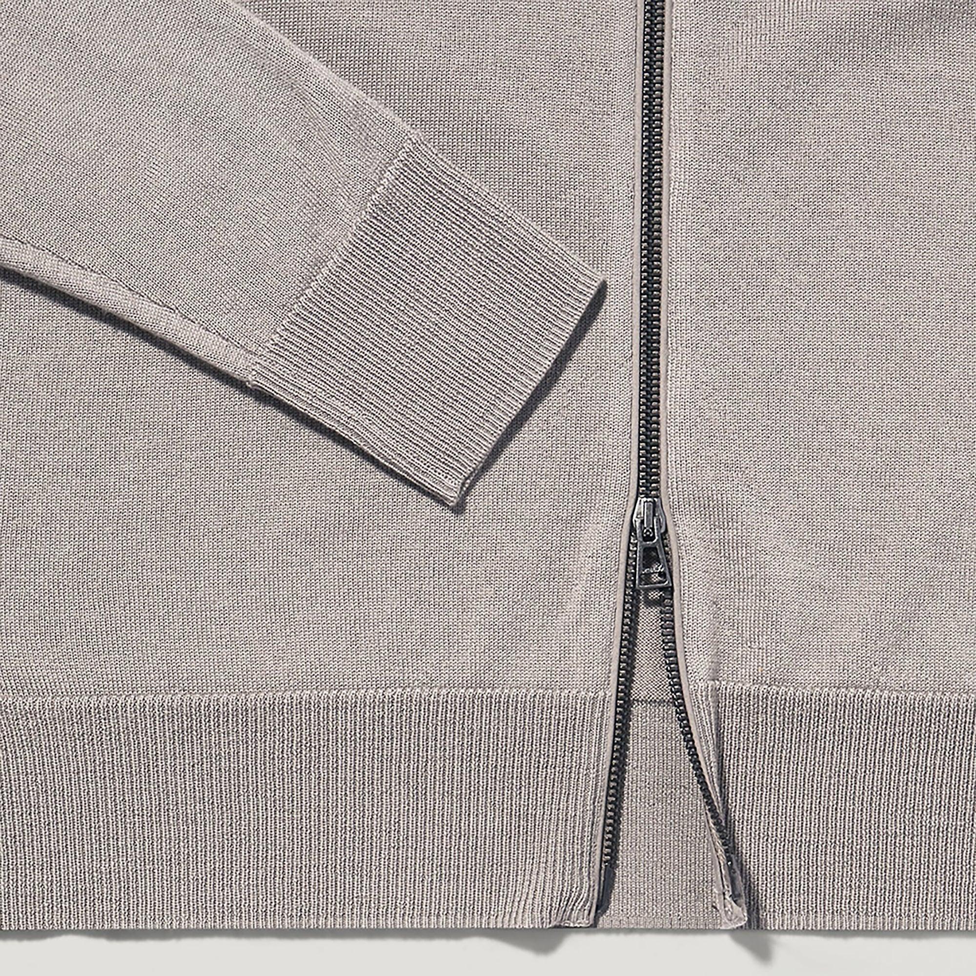 Product image 3 of 3 of Belstaff Men's Merino Wool Kelby Zip Cardigan - Pumice