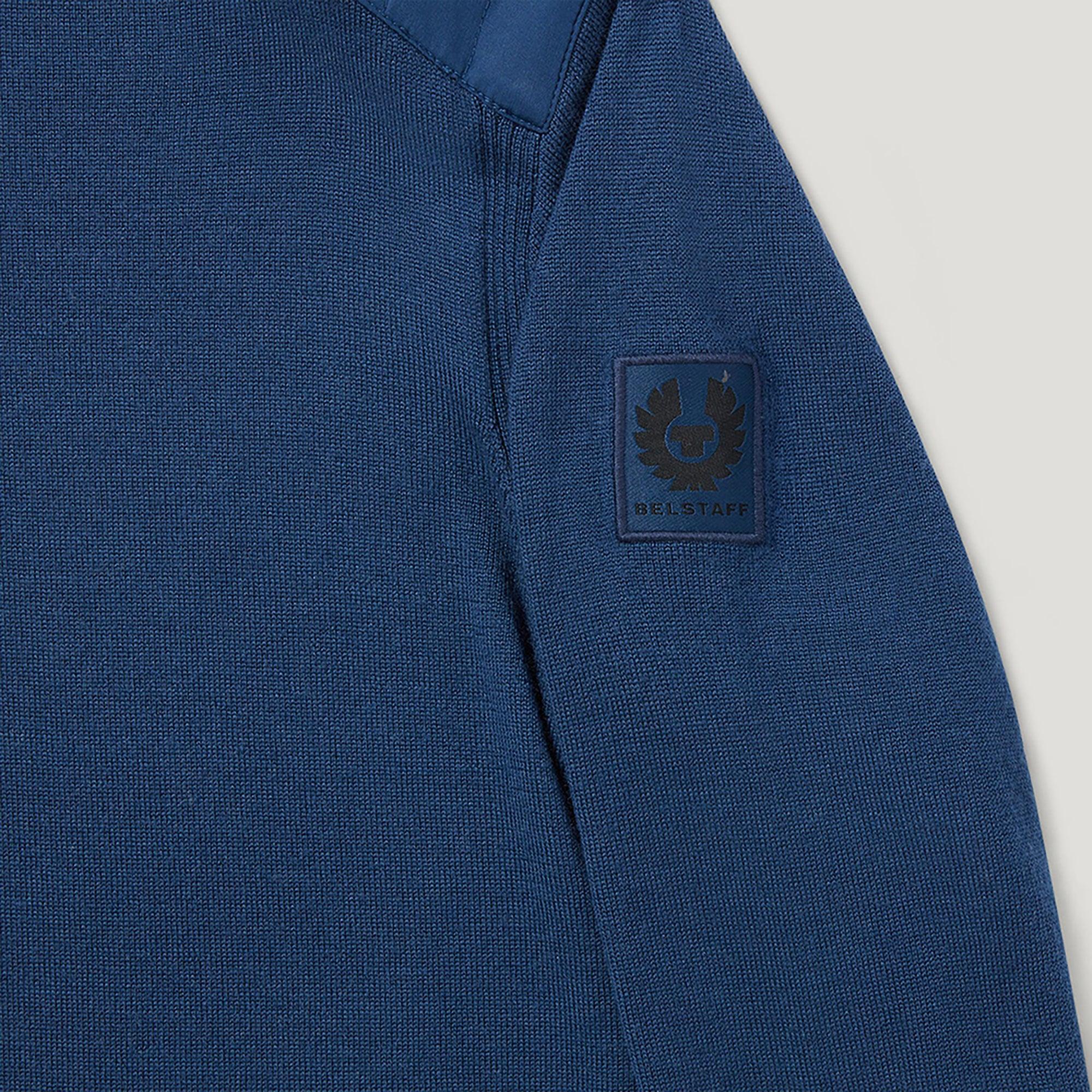 Product image 3 of 3 of Belstaff Men's Merino Wool Kerrigan Crew Neck Jumper - Insignia Blue