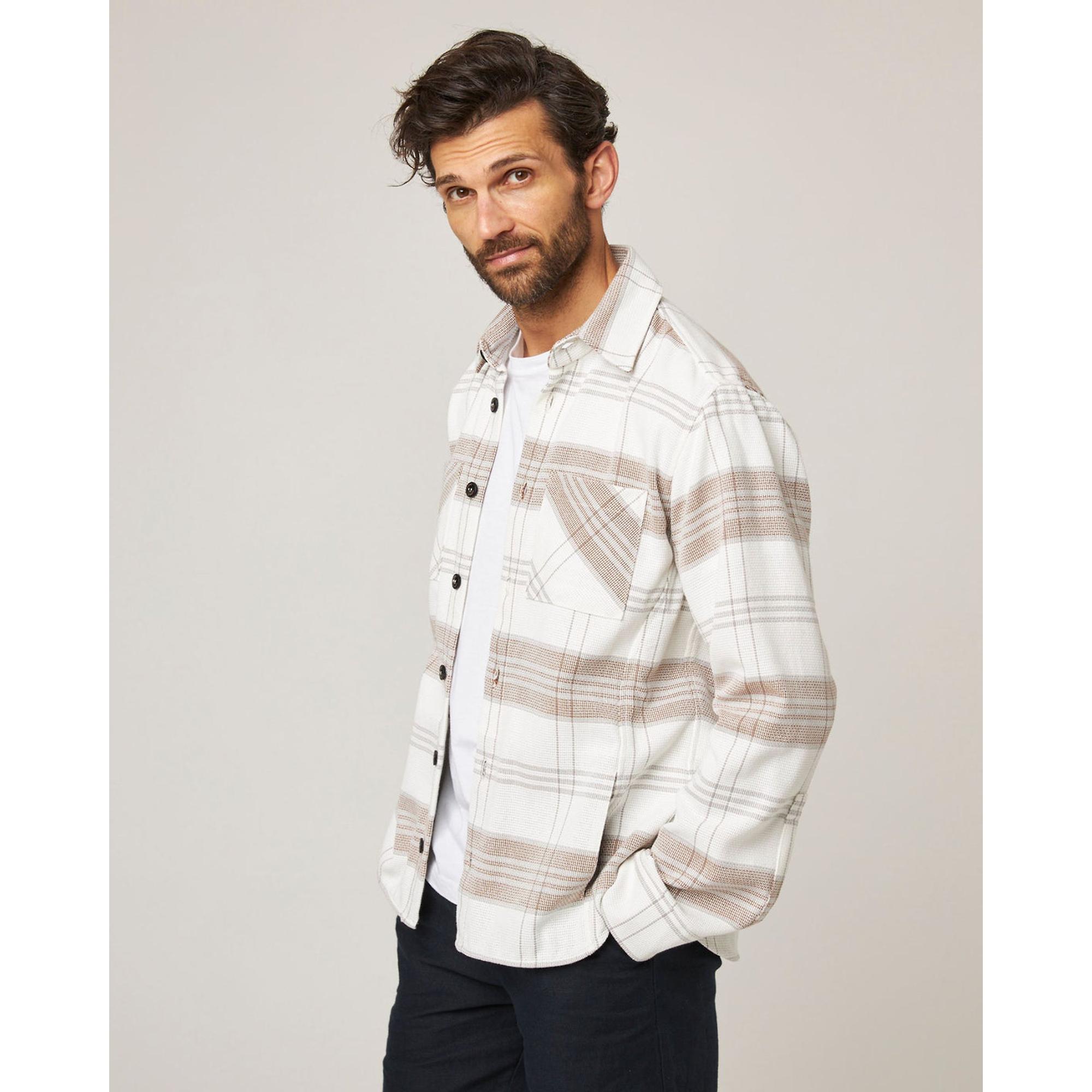 Product image 2 of 8 of Peregrine Men's Made In England Blunt Overshirt - White Grid