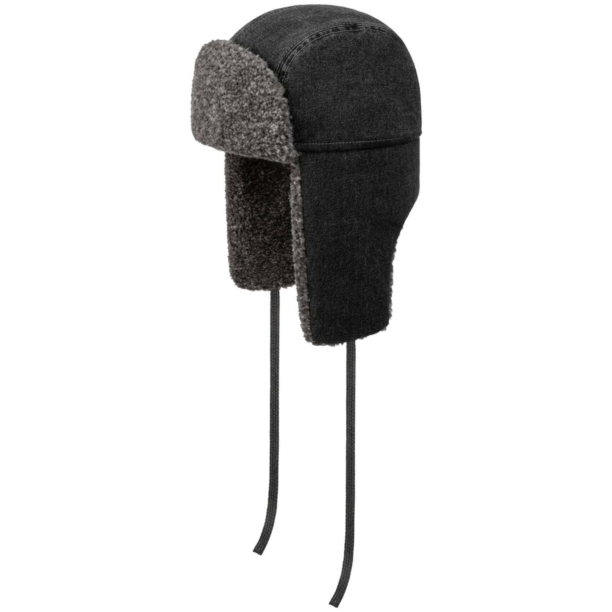 Product image 1 of 8 of Stetson Bomber Denim Garage Aviator Hat - Black