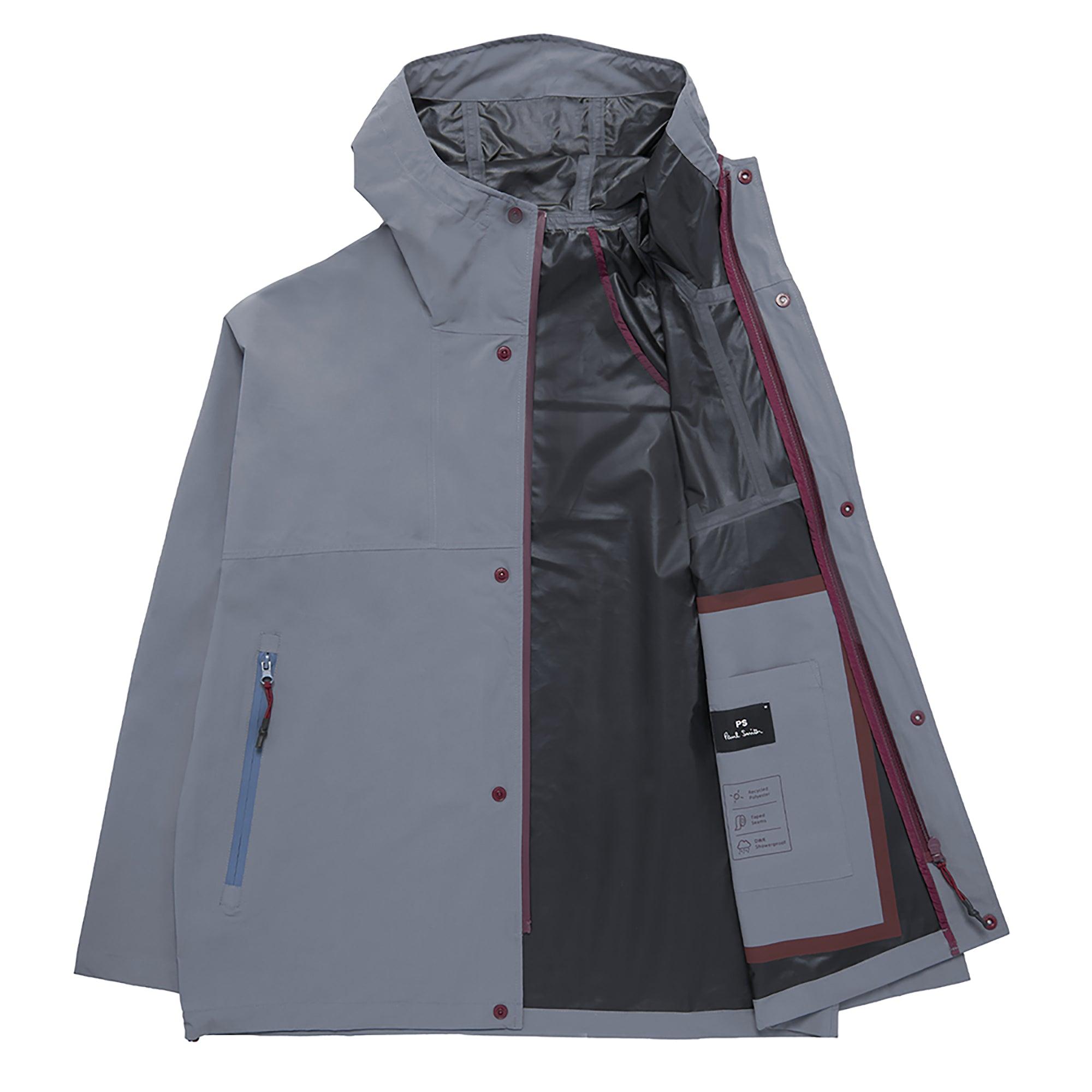 Product image 2 of 5 of PS By Paul Smith Men's Recycled-Polyester Hooded Jacket - Slate Grey