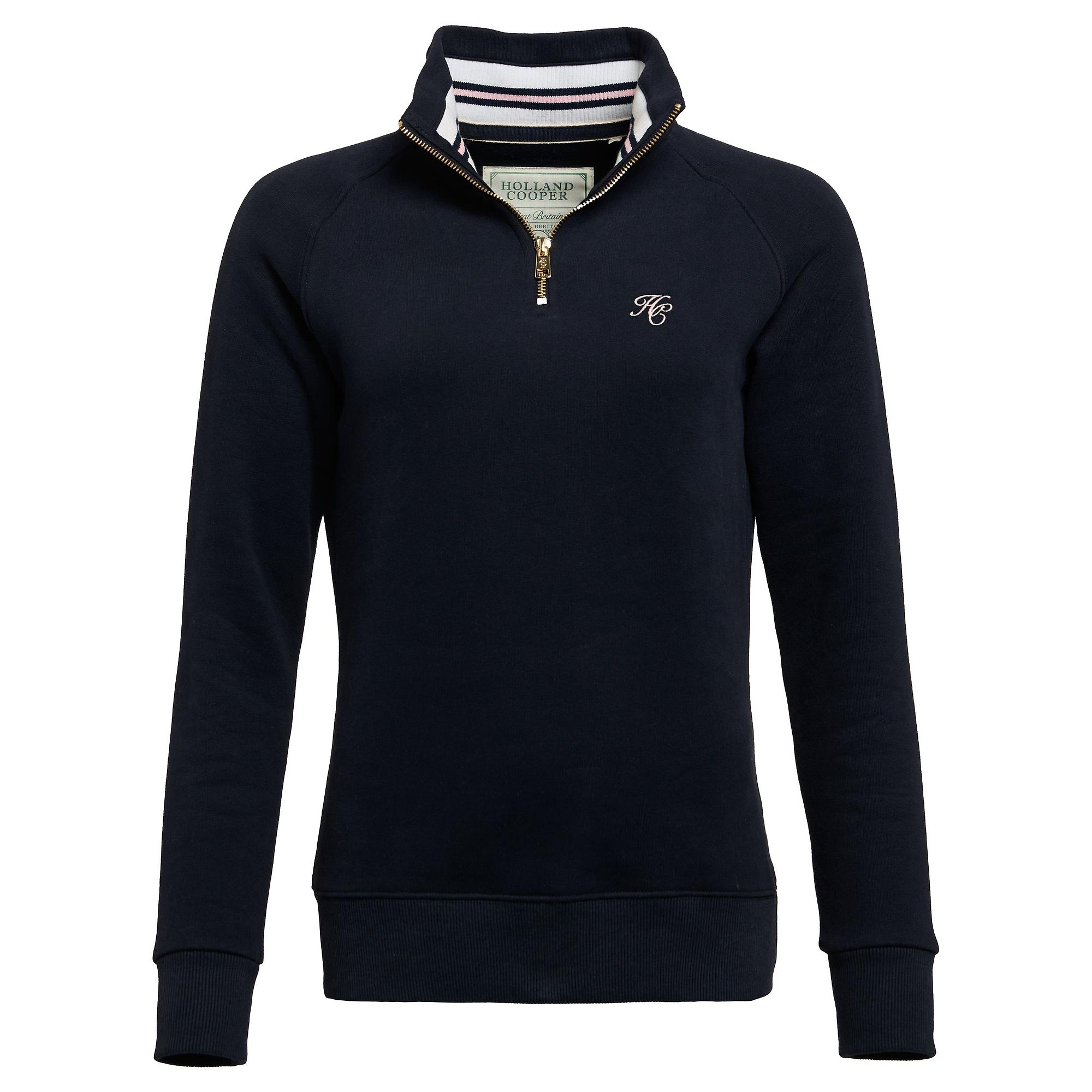 Product image 1 of 8 of Holland Cooper Women's Burford Quarter Zip Neck Sweat - Ink Navy