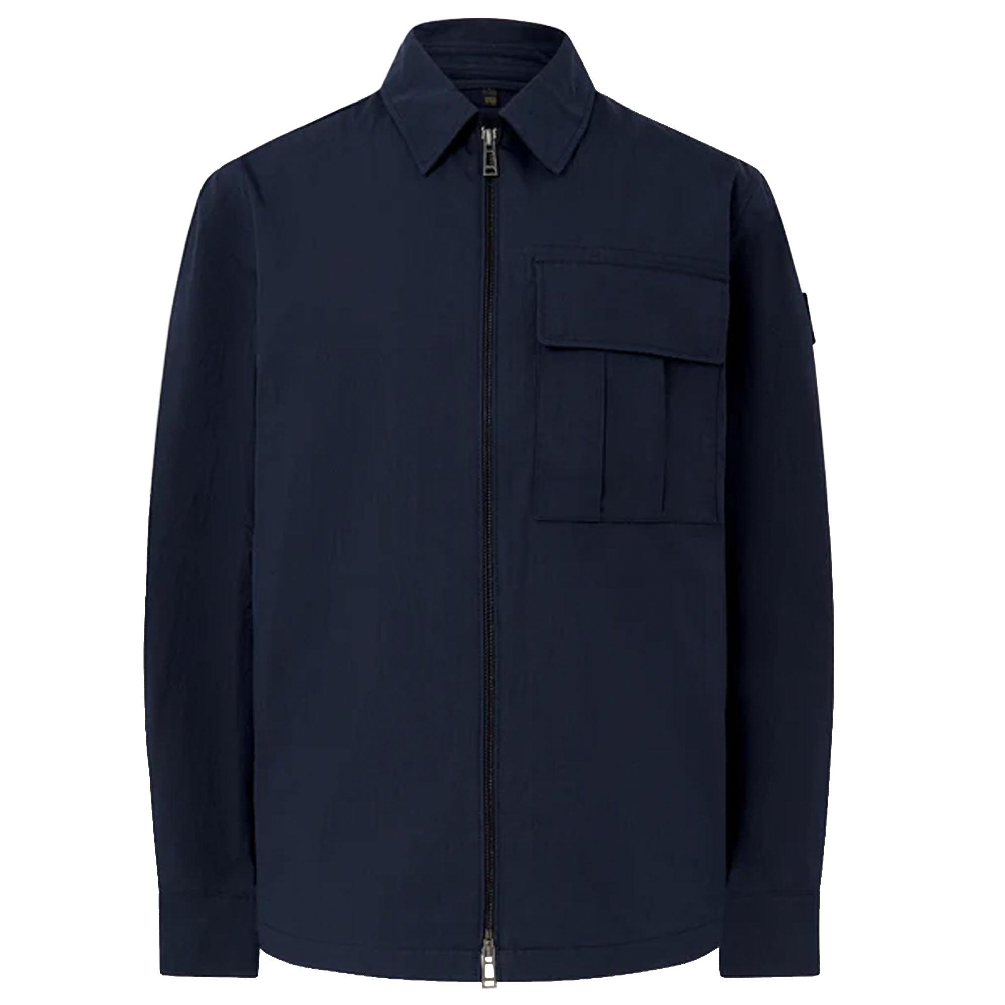 Product image 1 of 3 of Belstaff Men's Compact Technical Cotton Cargo Overshirt - Dark Ink